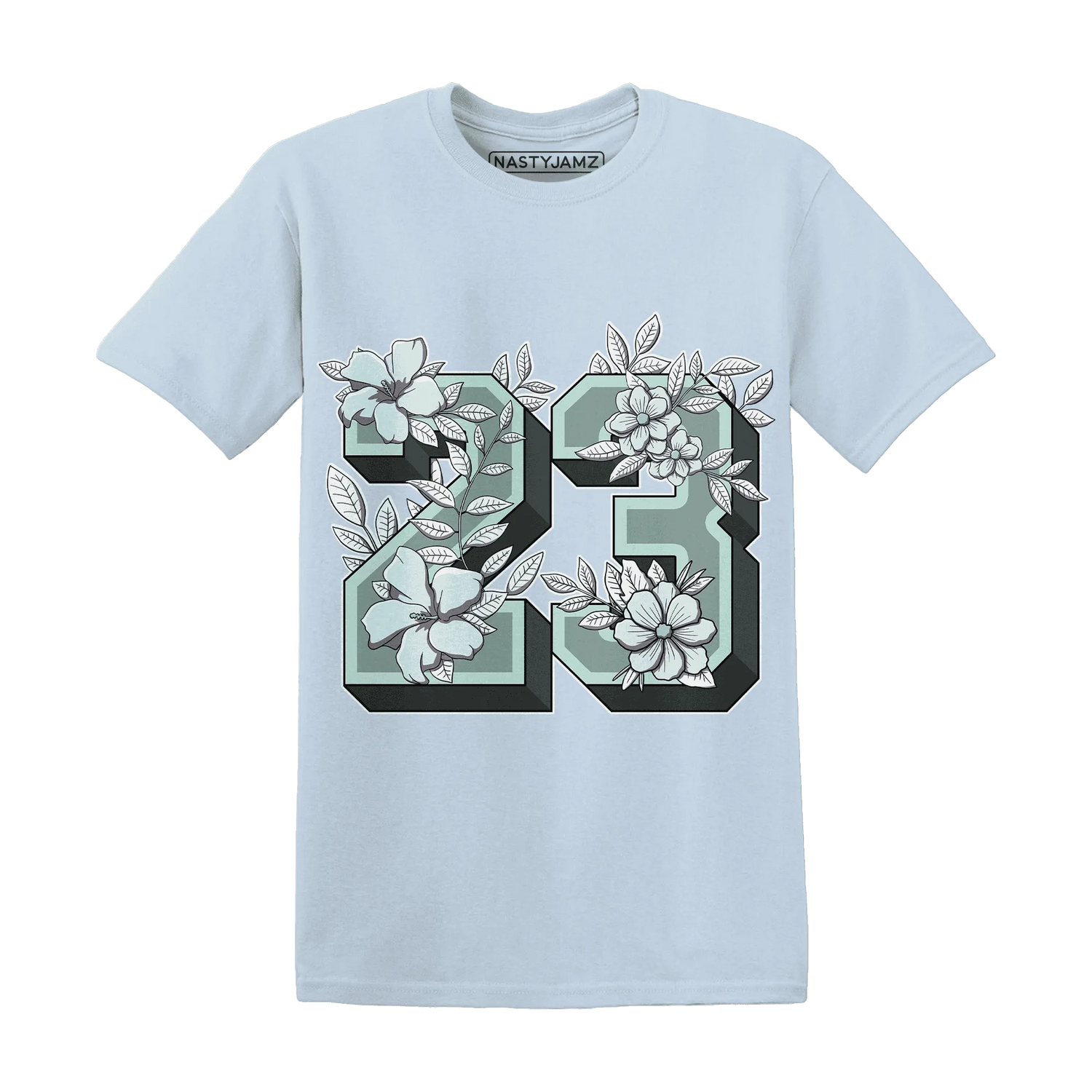 AF-1-Low-Jade-Ice-White-NastyJamz-T-Shirt-Match-23-Floral