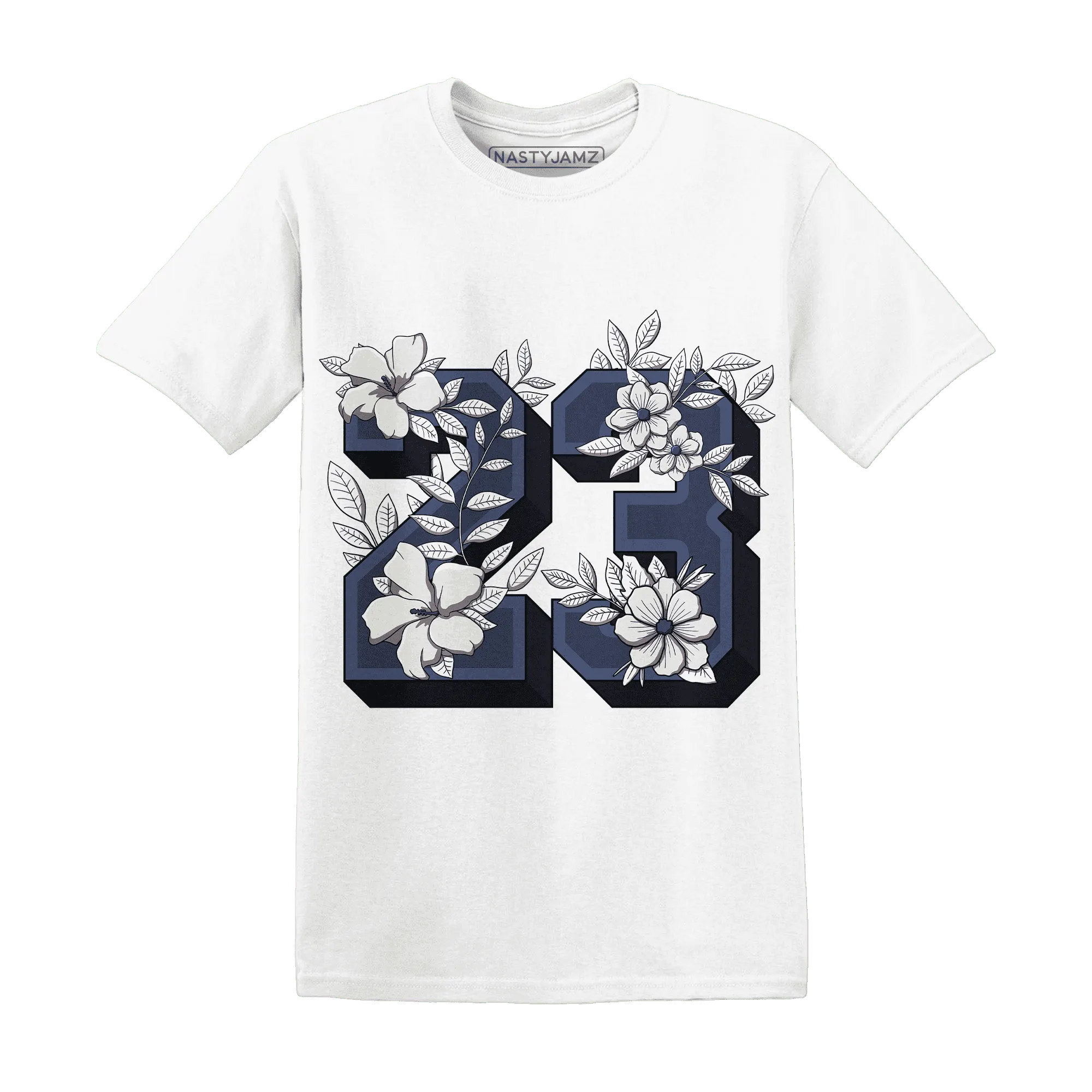 Low-Diffused-Blue-11s-T-Shirt-Match-23-Floral