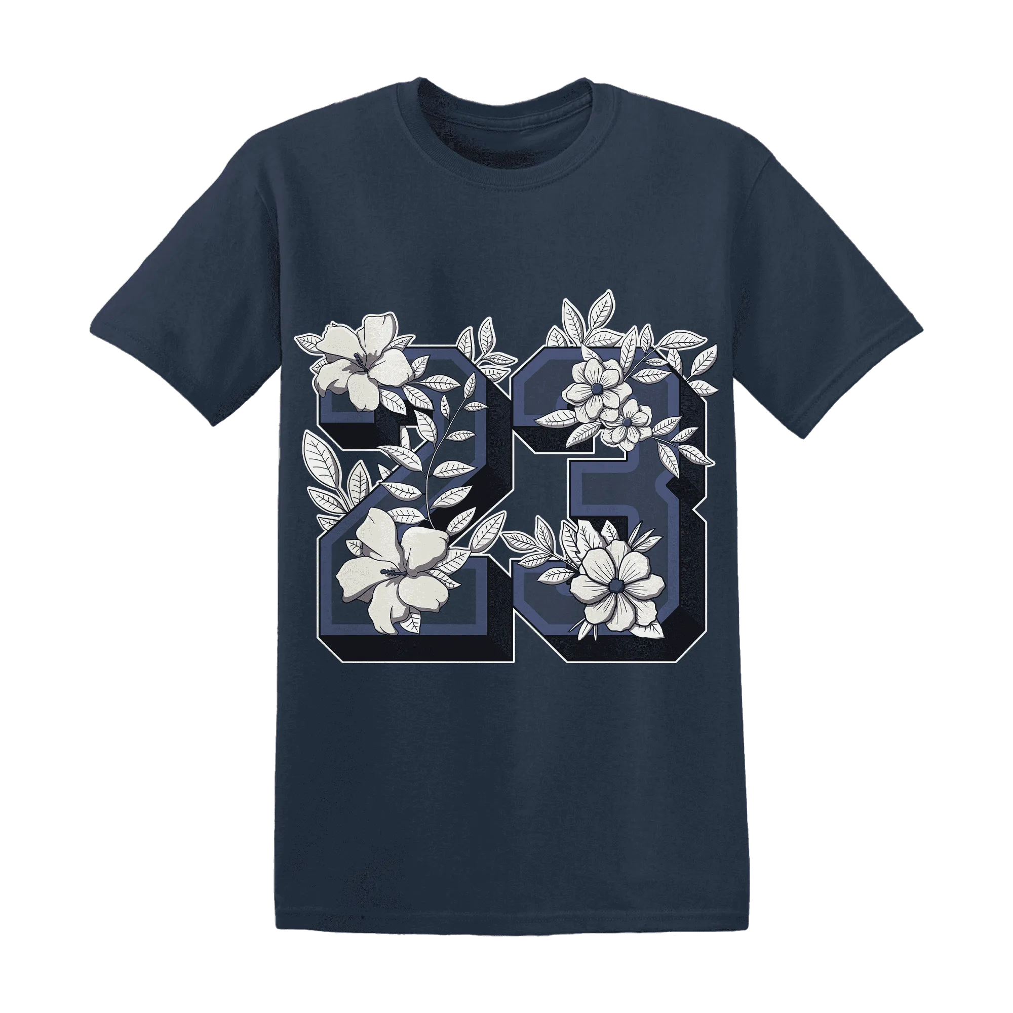 Low-Diffused-Blue-11s-T-Shirt-Match-23-Floral
