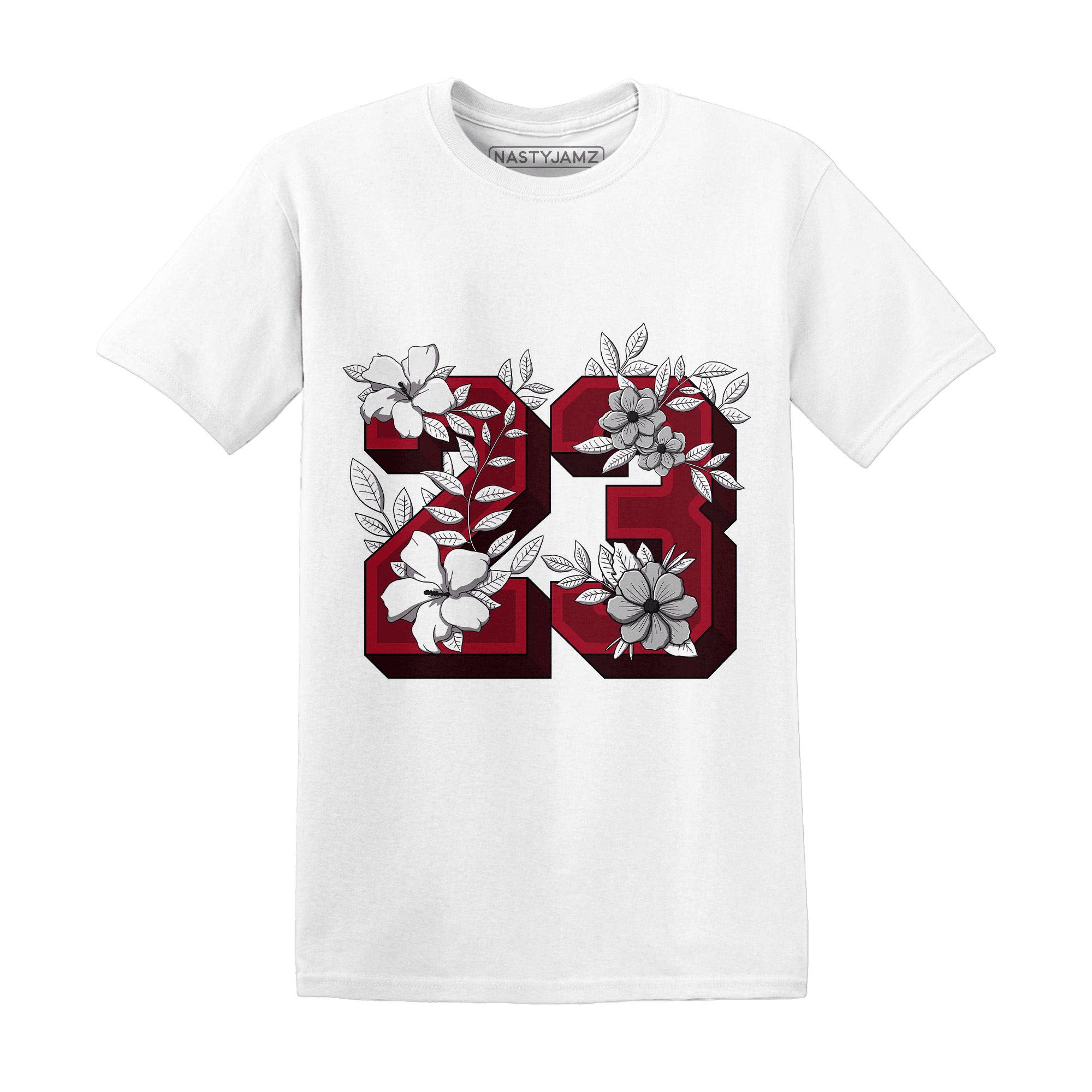 Retro Red Taxi 12s T Shirt Match 23 Floral - NastyJamz