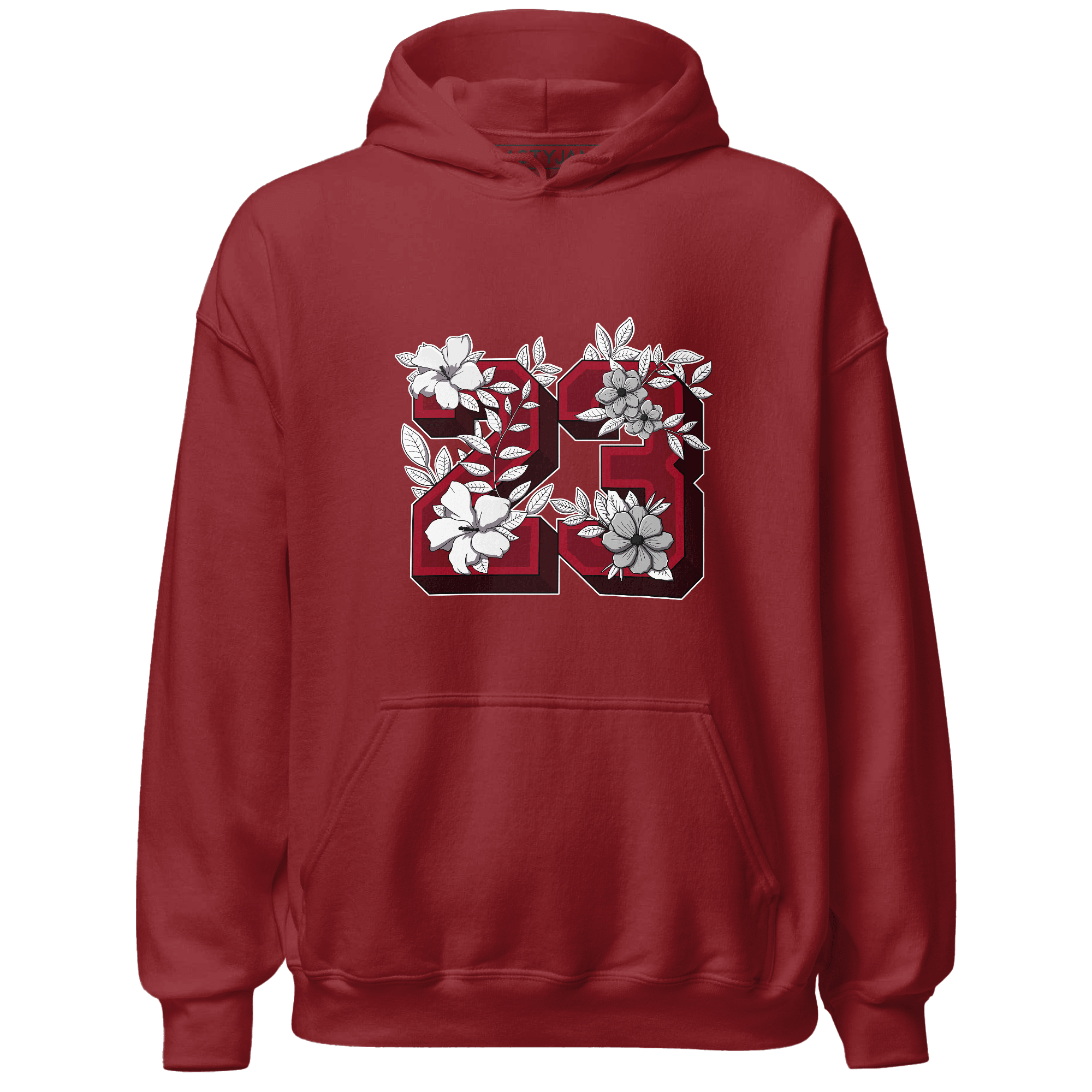 Retro Red Taxi 12s Hoodie Match 23 Floral - NastyJamz