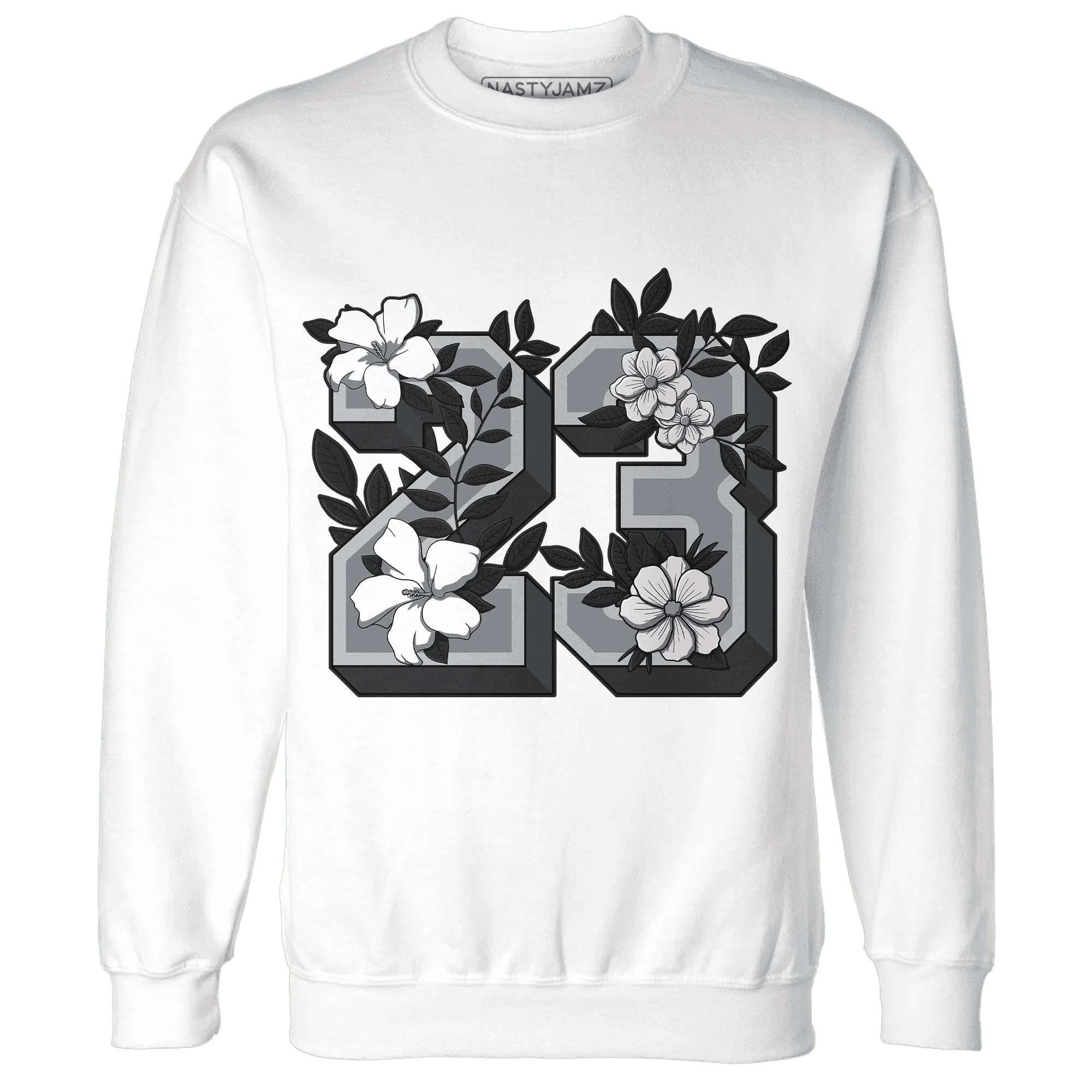 Wolf-Grey-12s-NastyJamz-Sweatshirt-Match-23-Floral