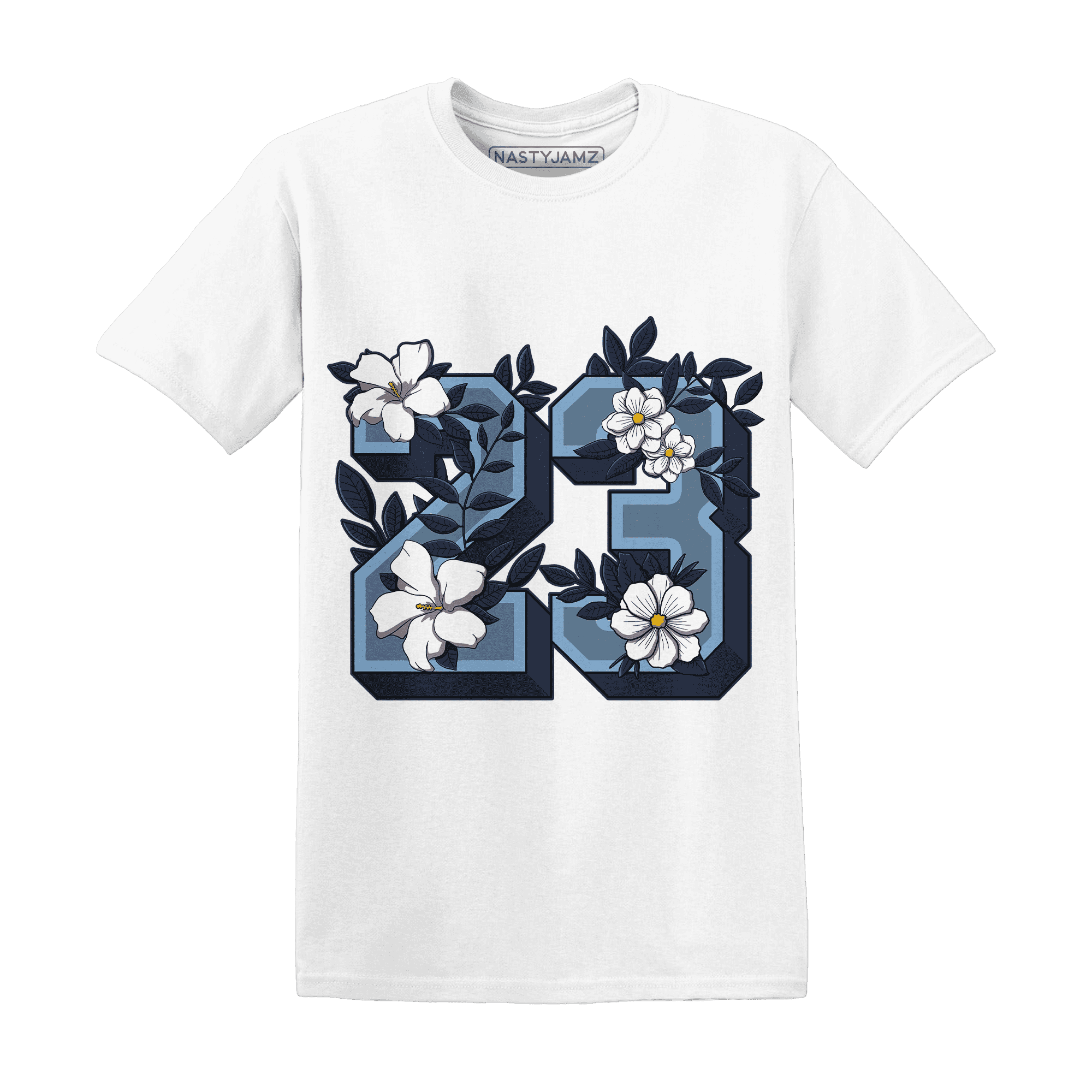 First In Flight 1s T Shirt Match 23 Floral - NastyJamz