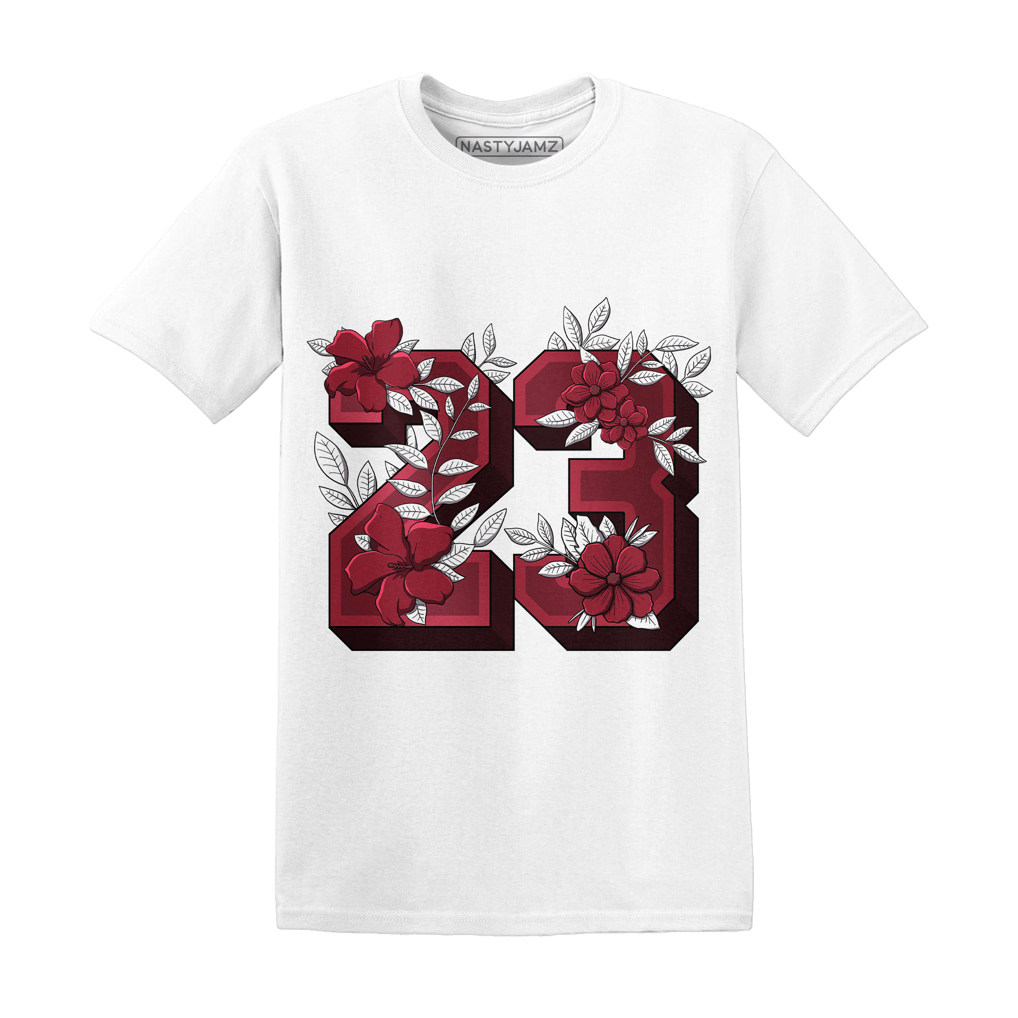 High 85 Metallic Burgundy 1s T Shirt Match 23 Floral - NastyJamz