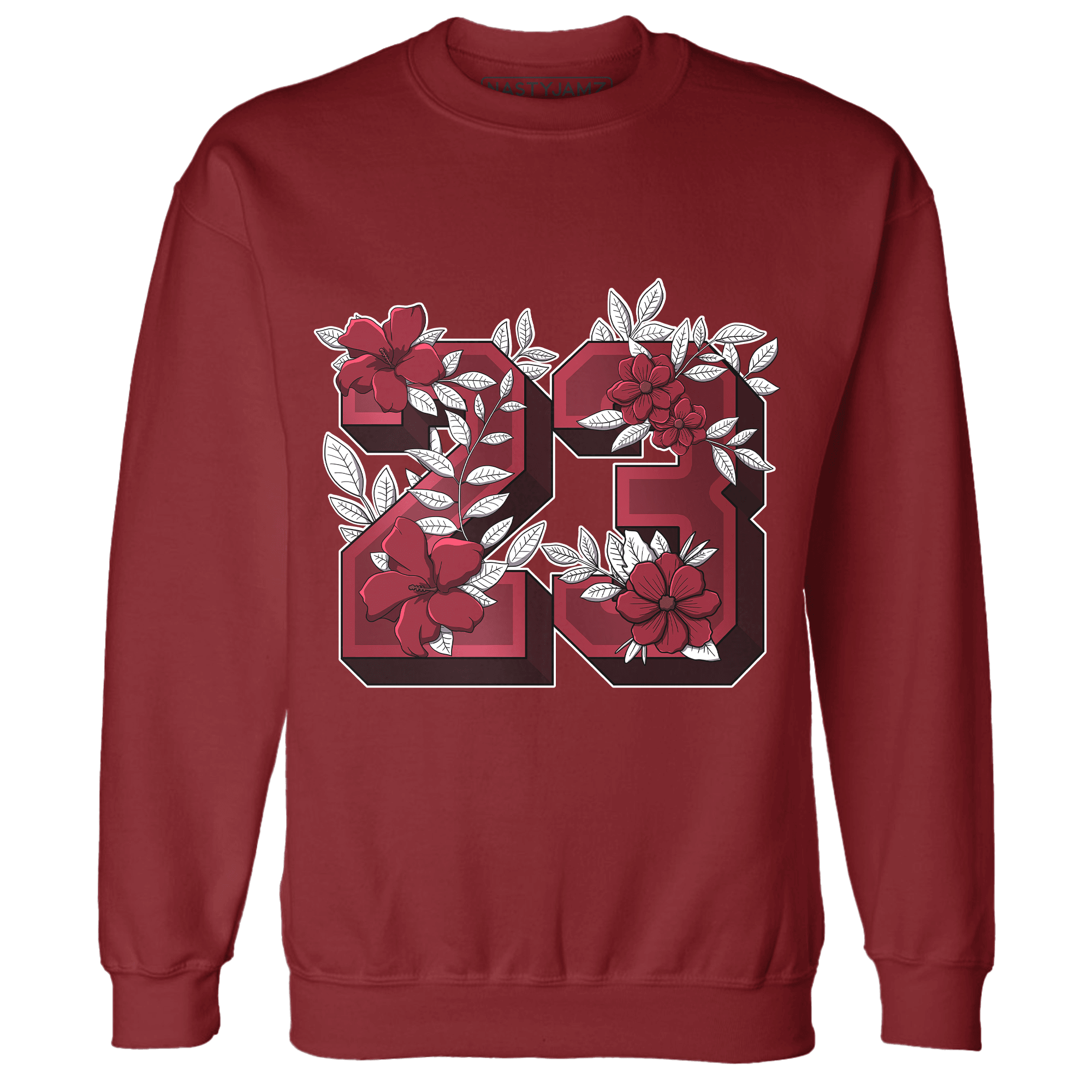 High 85 Metallic Burgundy 1s Sweatshirt Match 23 Floral - NastyJamz