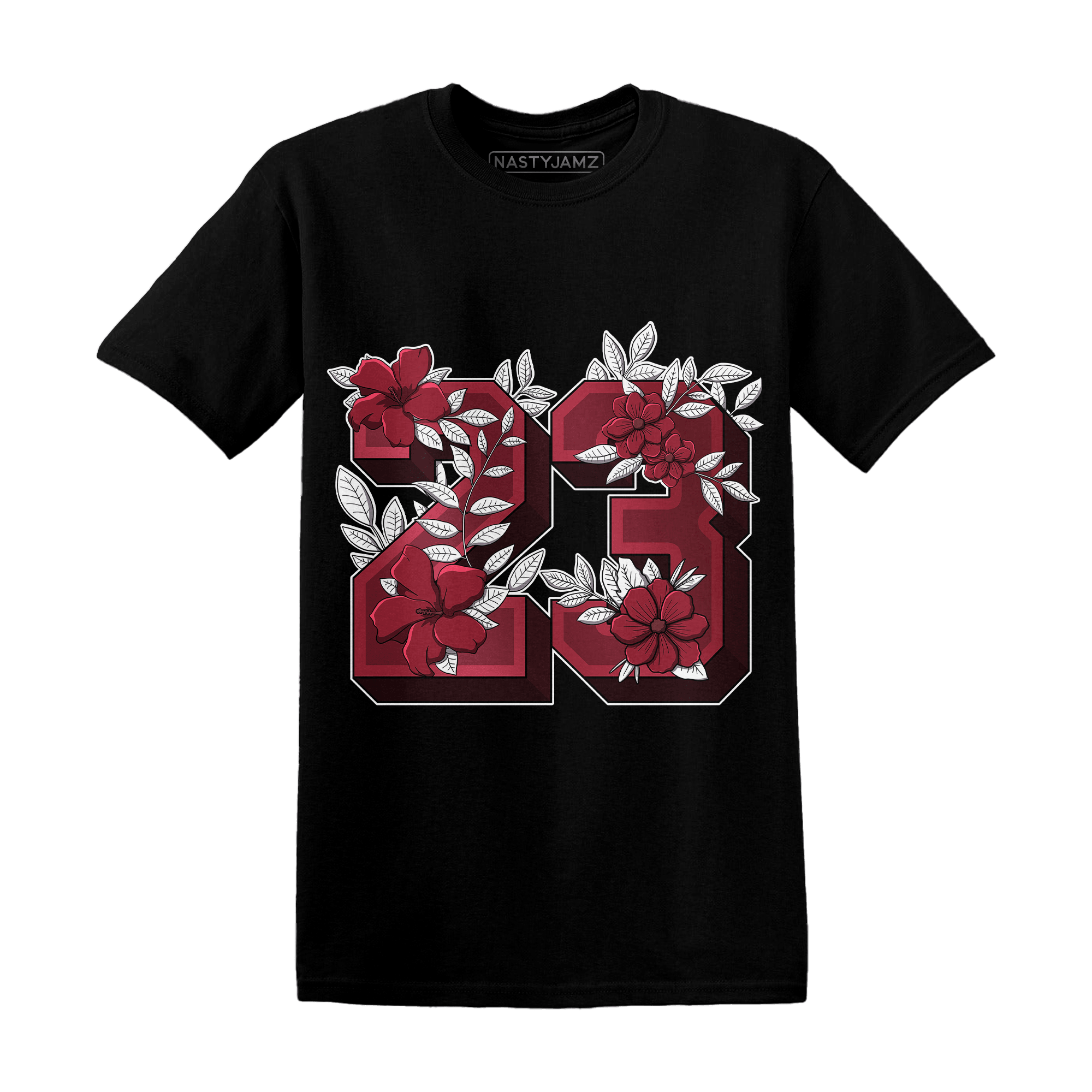 High 85 Metallic Burgundy 1s T Shirt Match 23 Floral - NastyJamz