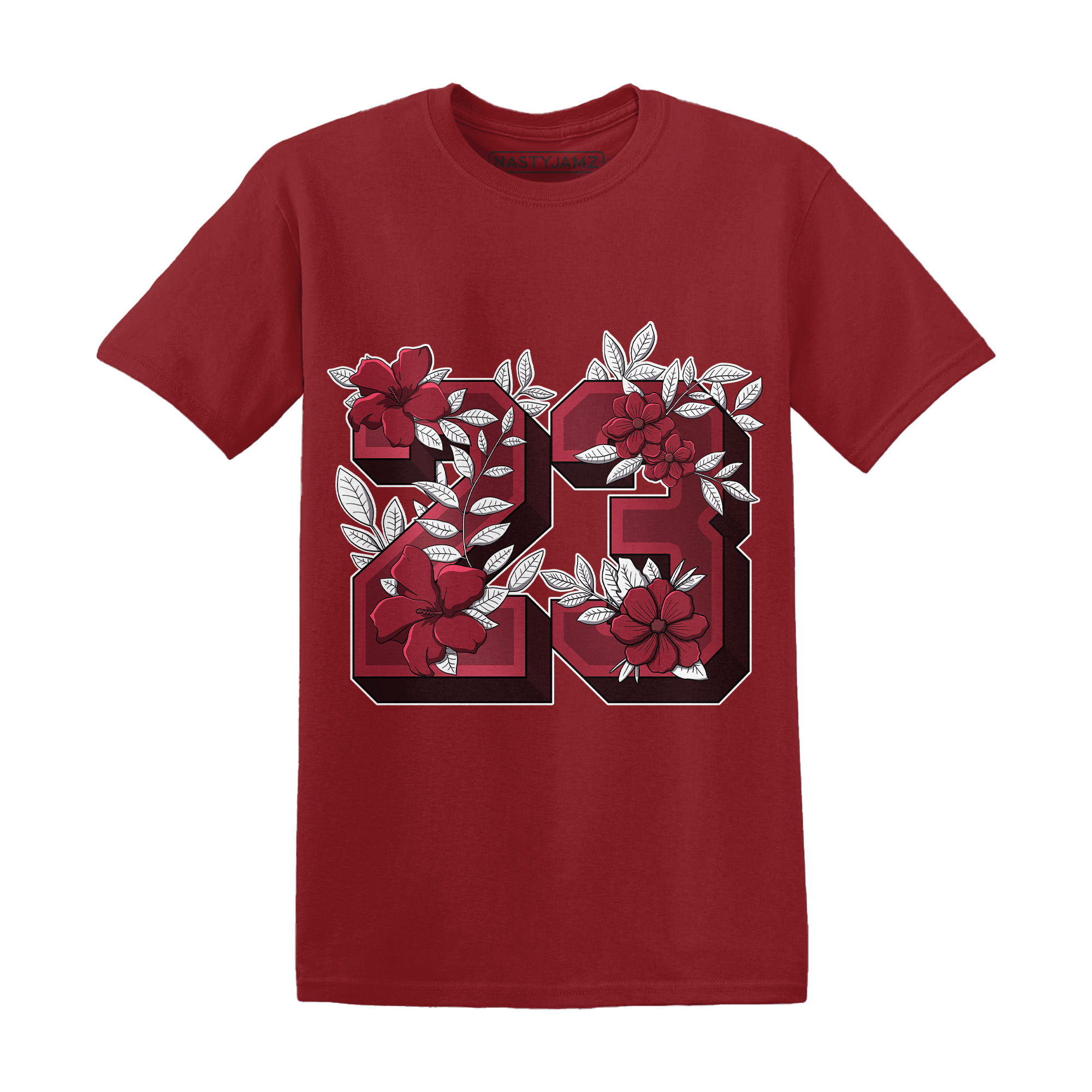 High 85 Metallic Burgundy 1s T Shirt Match 23 Floral - NastyJamz