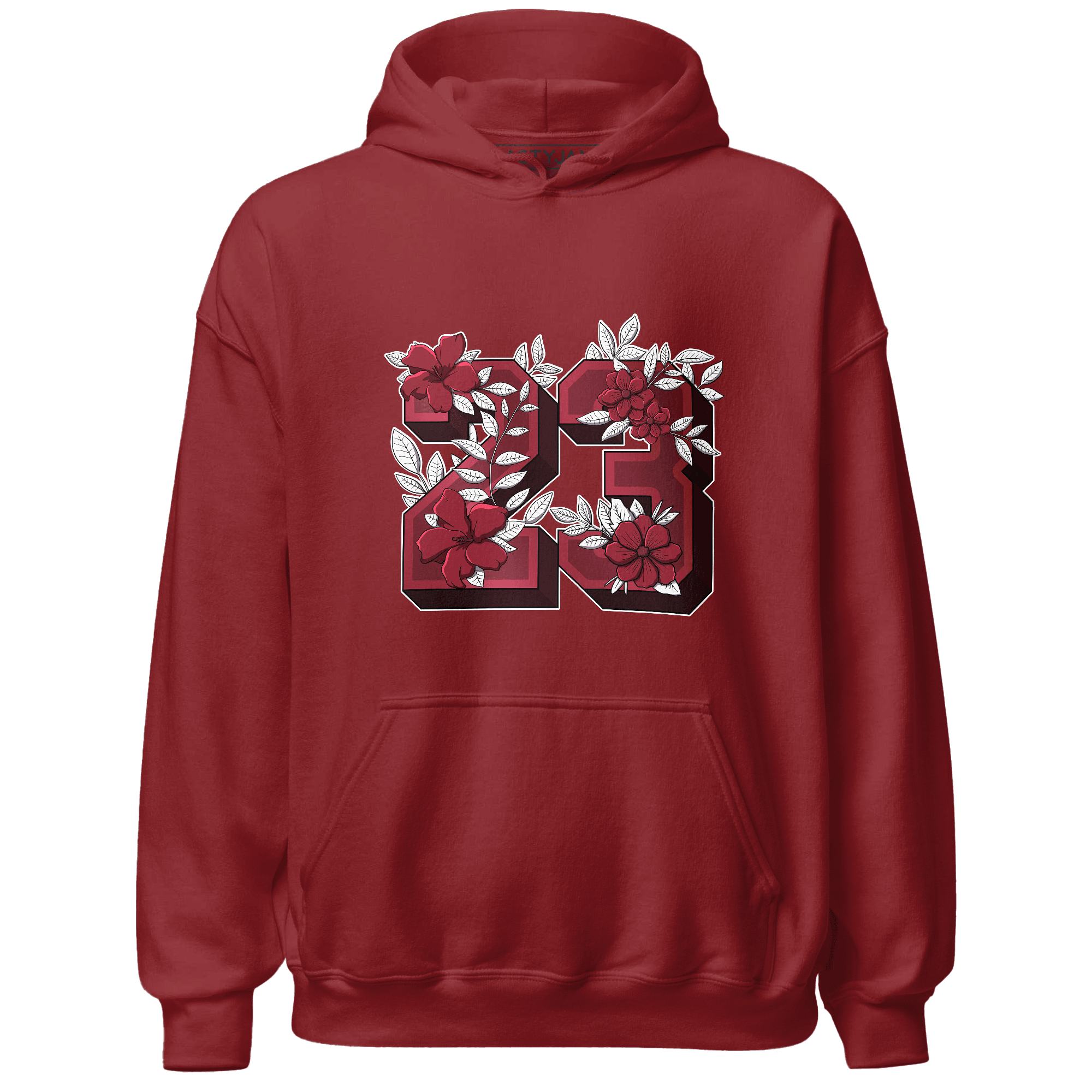 High 85 Metallic Burgundy 1s Hoodie Match 23 Floral - NastyJamz
