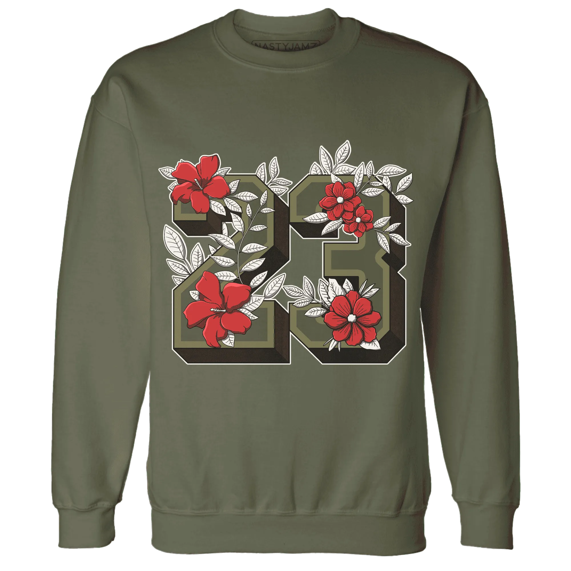 Medium-Olive-1s-NastyJamz-Sweatshirt-Match-23-Floral