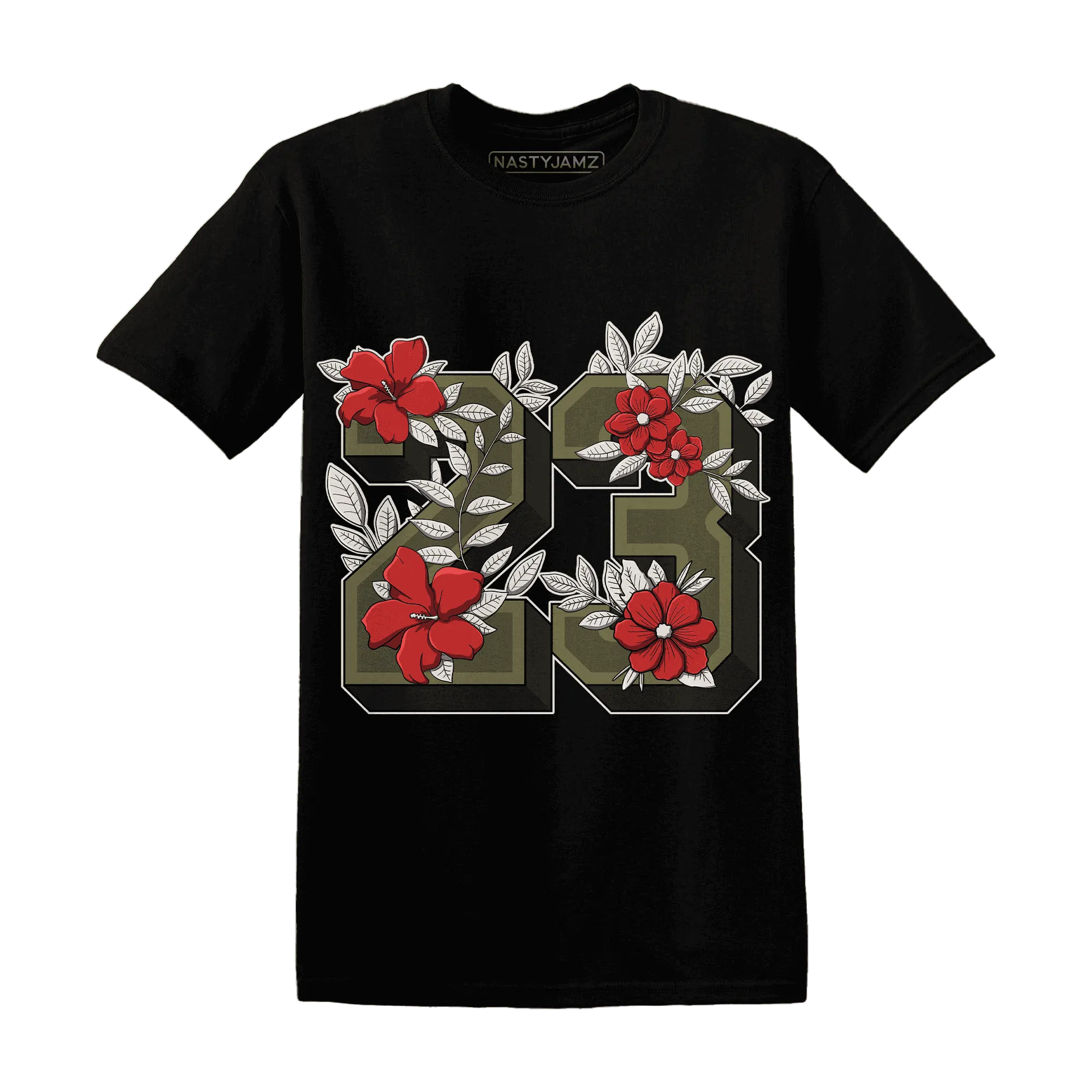 Medium-Olive-1s-NastyJamz-T-Shirt-Match-23-Floral