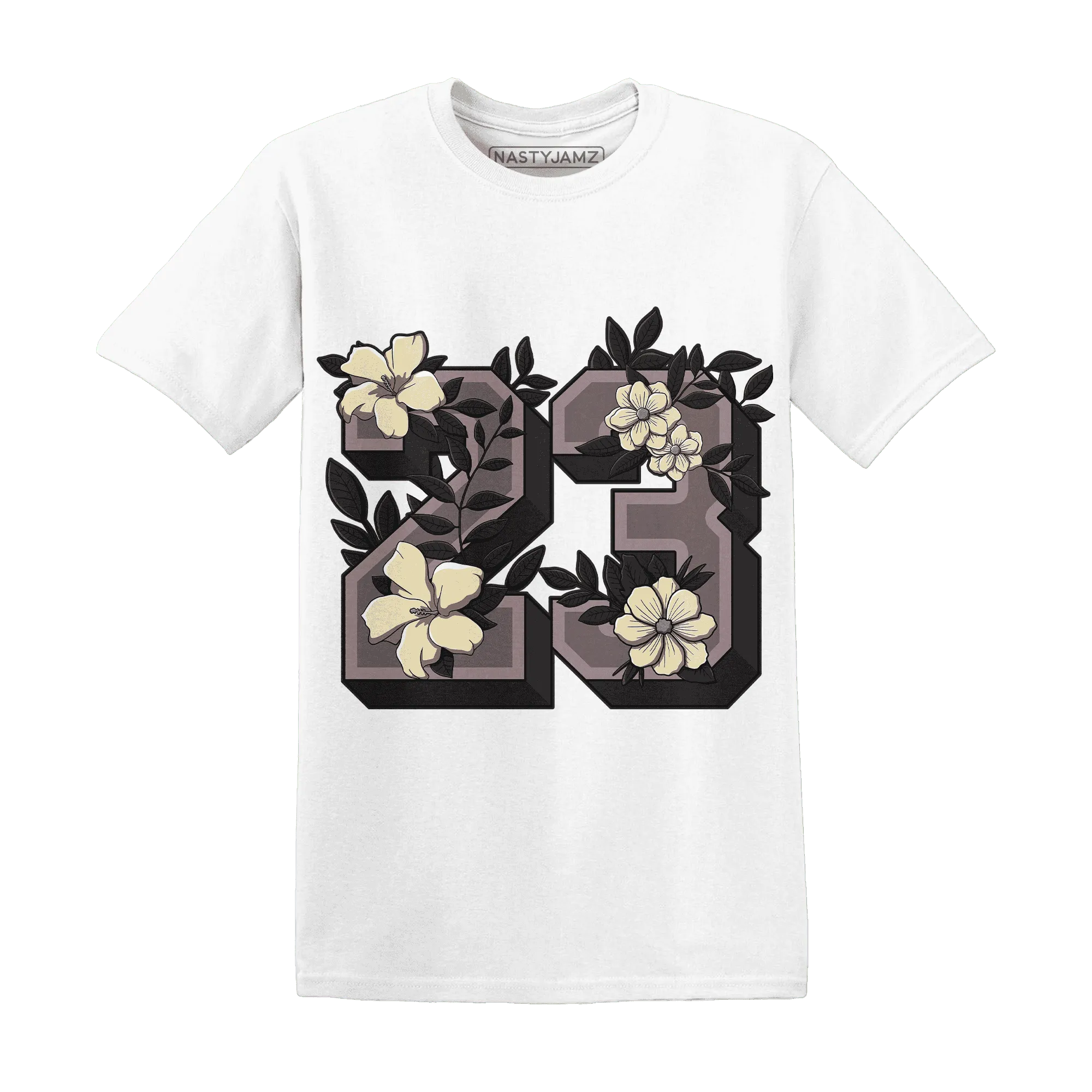 Black-Violet-Ore-3s-NastyJamz-T-Shirt-Match-23-Floral