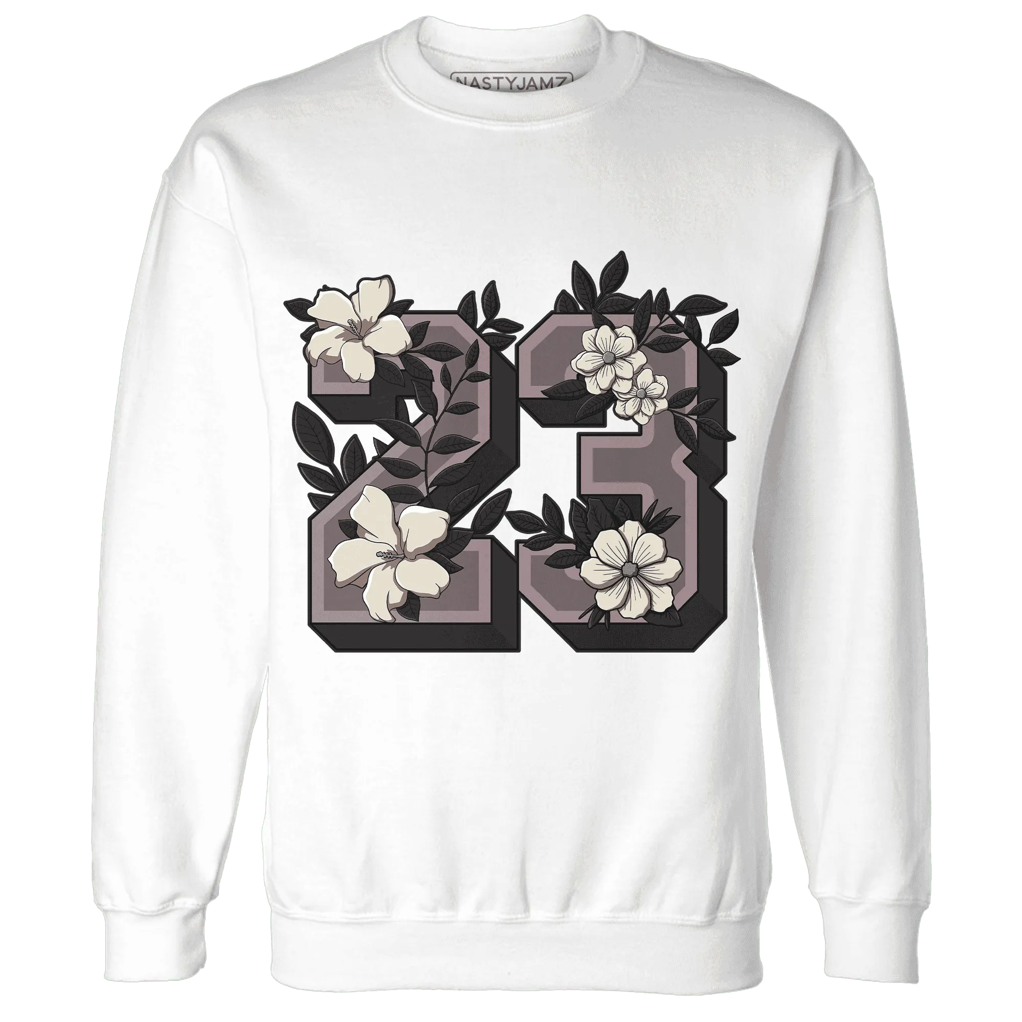 Black-Violet-Ore-3s-NastyJamz-Sweatshirt-Match-23-Floral