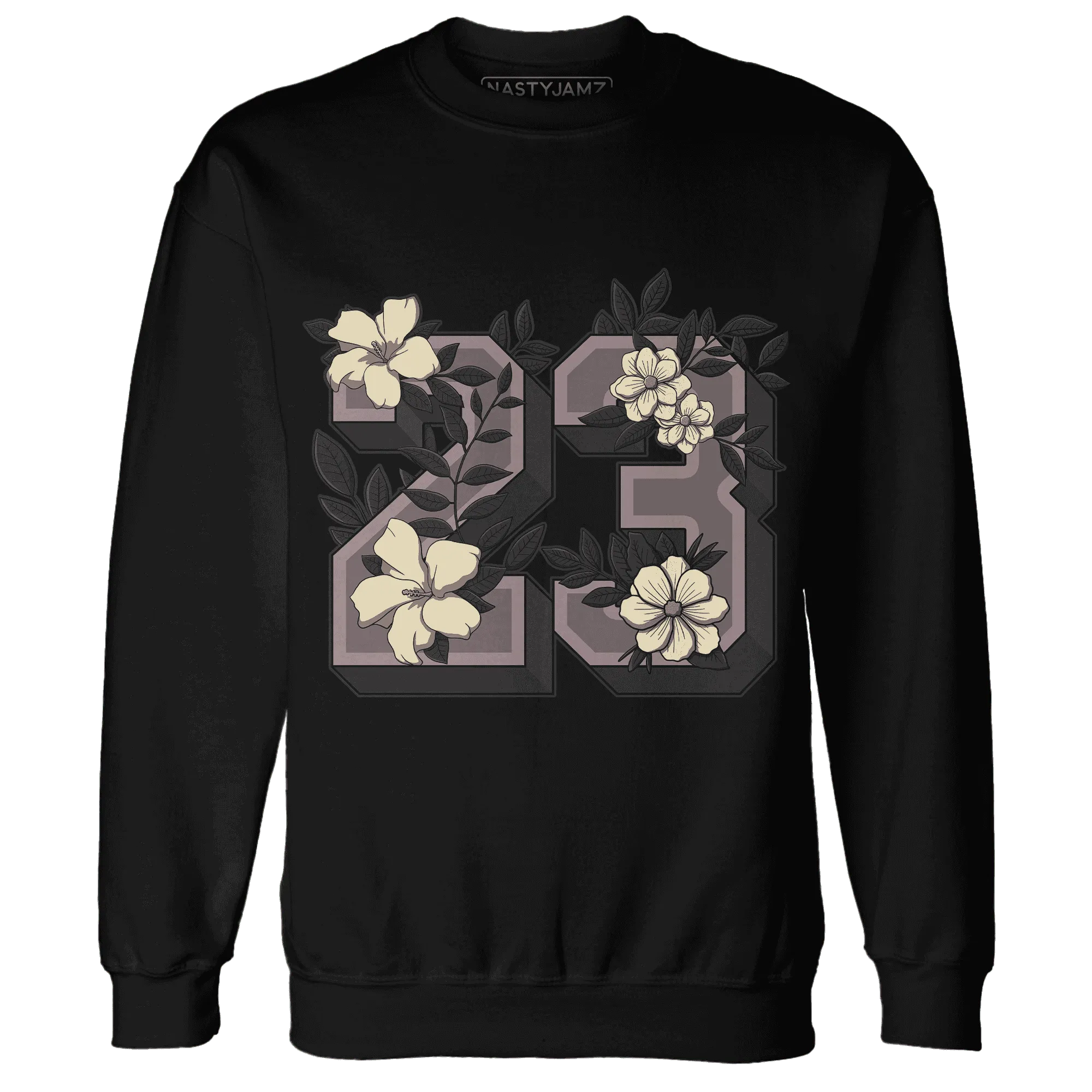 Black-Violet-Ore-3s-NastyJamz-Sweatshirt-Match-23-Floral