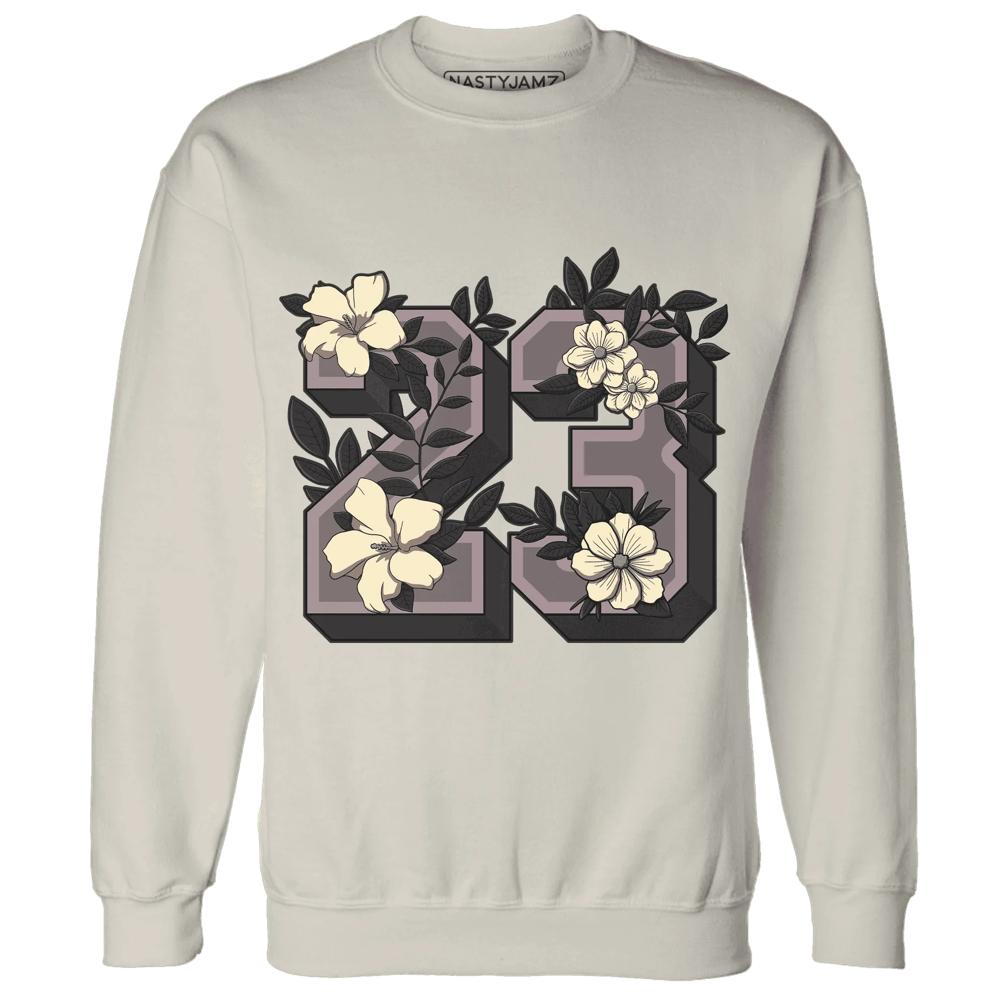 Black-Violet-Ore-3s-NastyJamz-Sweatshirt-Match-23-Floral