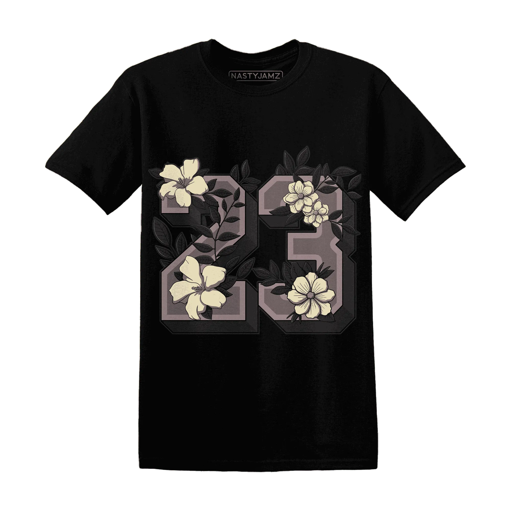Black-Violet-Ore-3s-NastyJamz-T-Shirt-Match-23-Floral