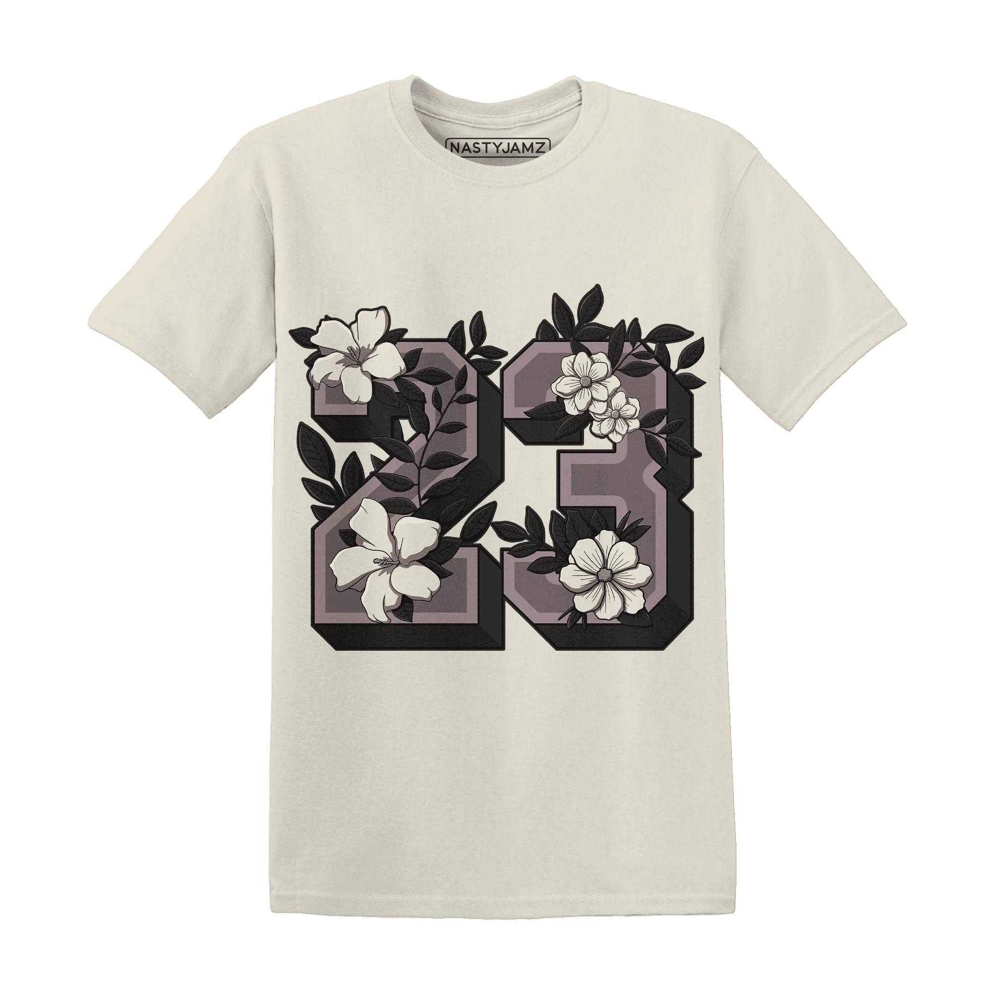 Black-Violet-Ore-3s-NastyJamz-T-Shirt-Match-23-Floral