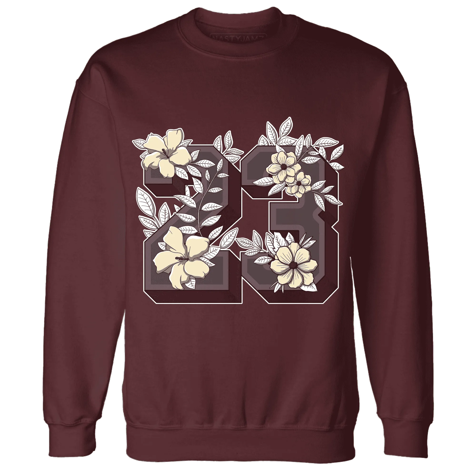 Burgundy-Crush-3s-NastyJamz-Sweatshirt-Match-23-Floral