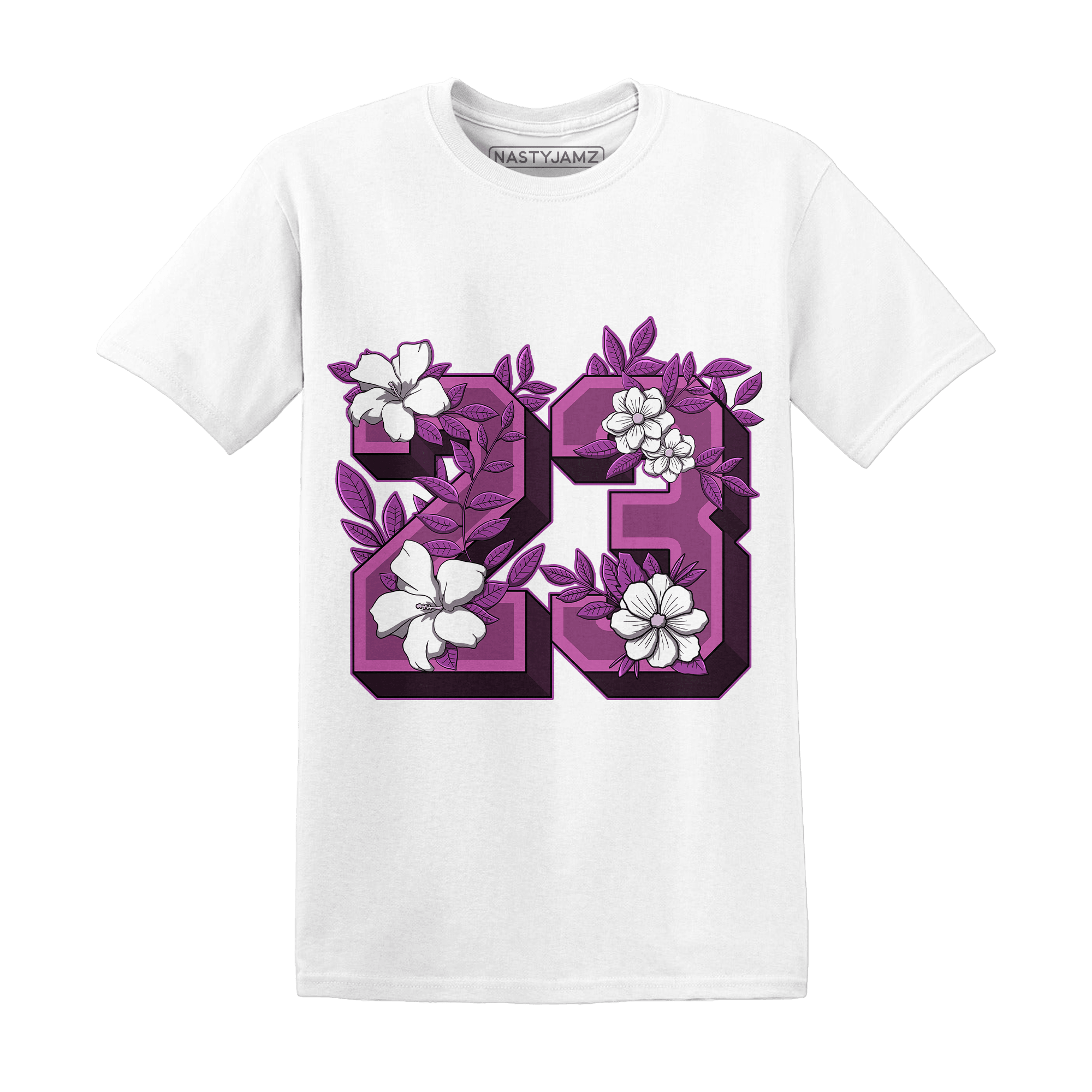 GS Hyper Violet 4s T Shirt 23 Floral - NastyJamz