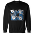 Industrial Blue 4s Sweatshirt Match 23 Floral - NastyJamz