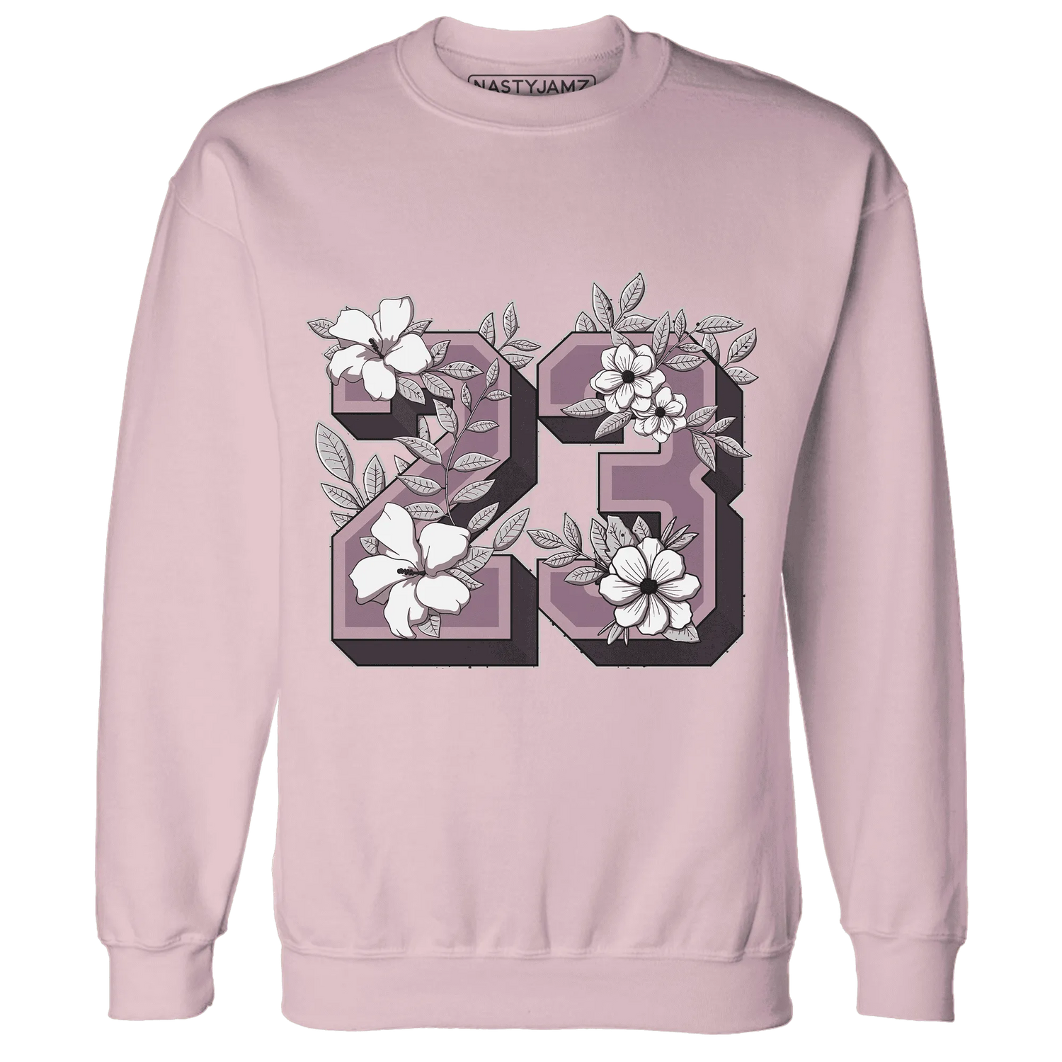 Orchid-Neutral-Grey-Black-White-4s-Sweatshirt-Match-23-Floral