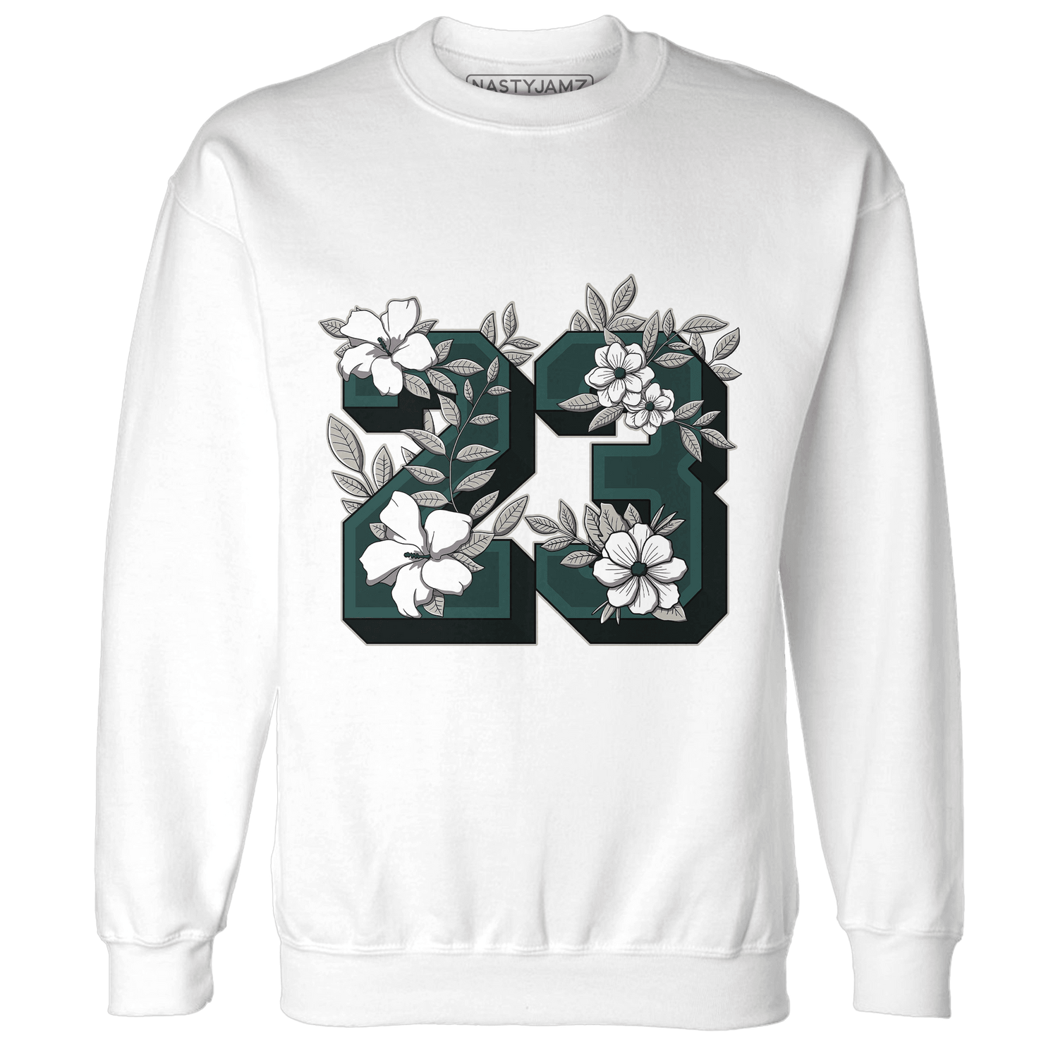 Oxidized Green 4s Sweatshirt Match 23 Floral - NastyJamz