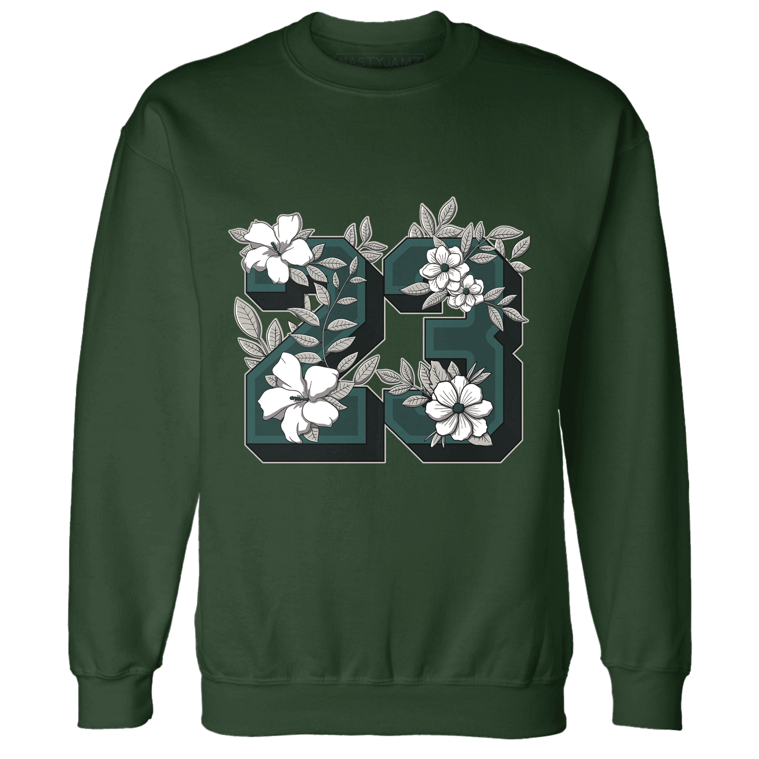 Oxidized Green 4s Sweatshirt Match 23 Floral - NastyJamz
