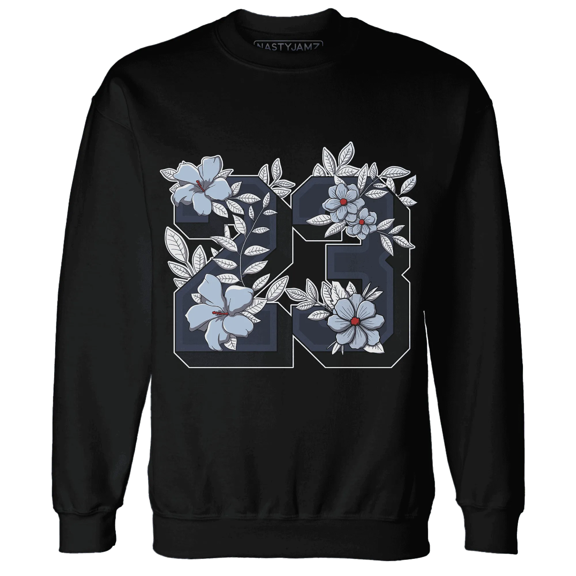 White-Navy-6s-Sweatshirt-Match-23-Floral