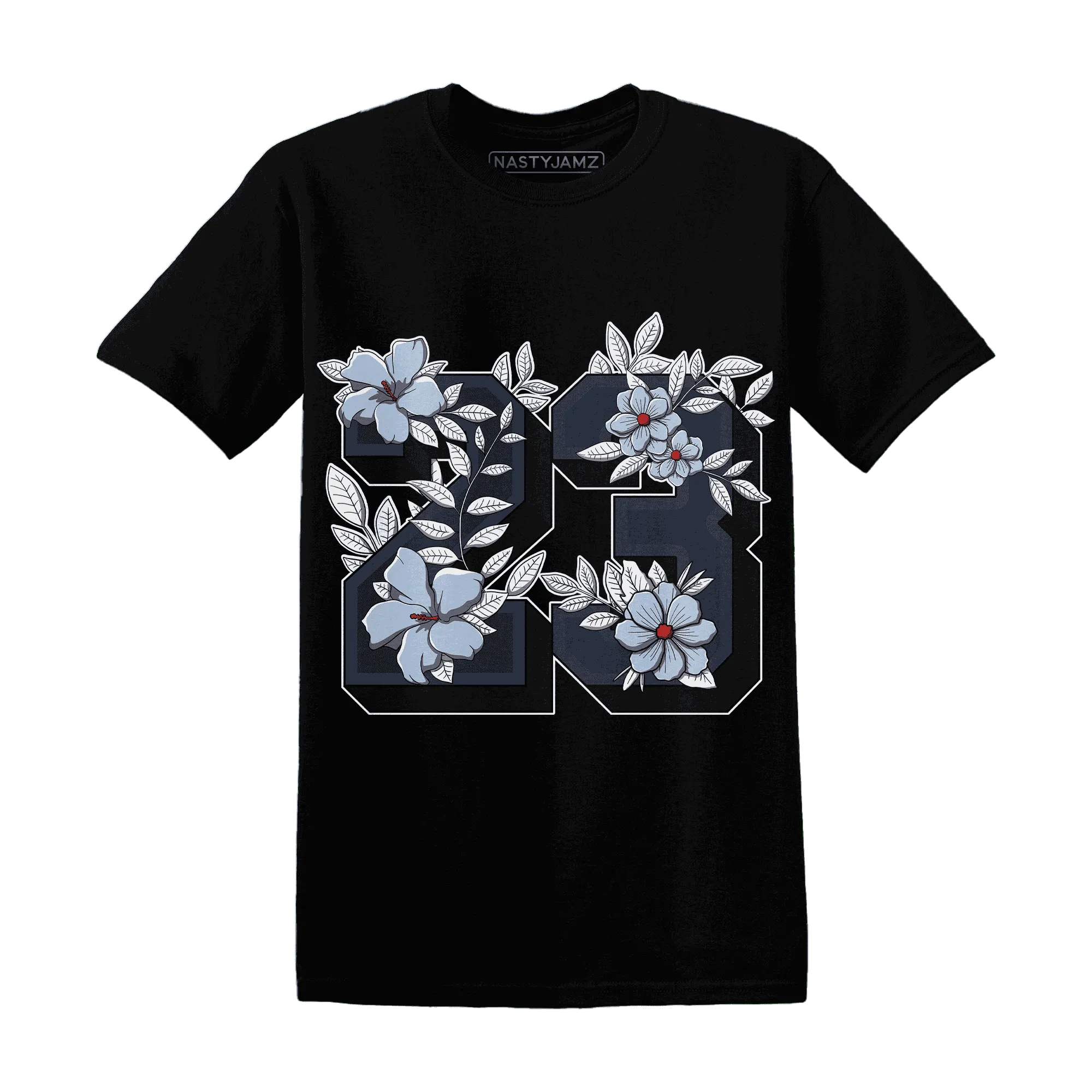 White-Navy-6s-T-Shirt-Match-23-Floral