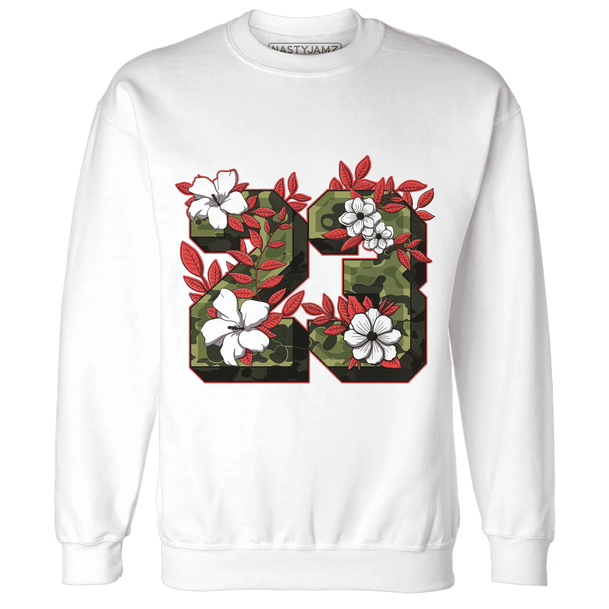 AM-90-Dark-Sage-Solar-Red-Sweatshirt-Match-23-Floral