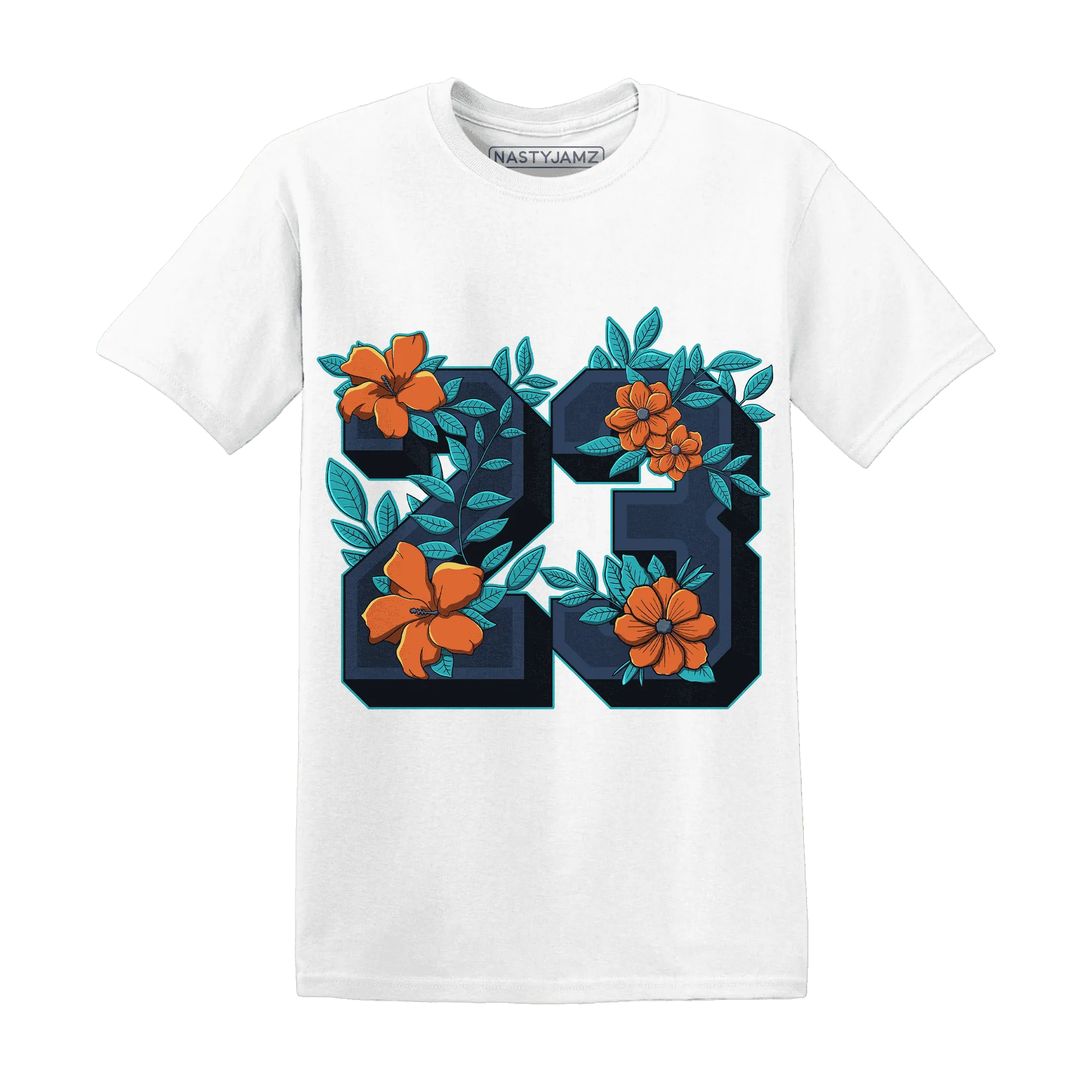 AM-Plus-Drift-Midnight-Navy-Total-Orange-Dusty-Cactus-NastyJamz-T-Shirt-Match-23-Floral