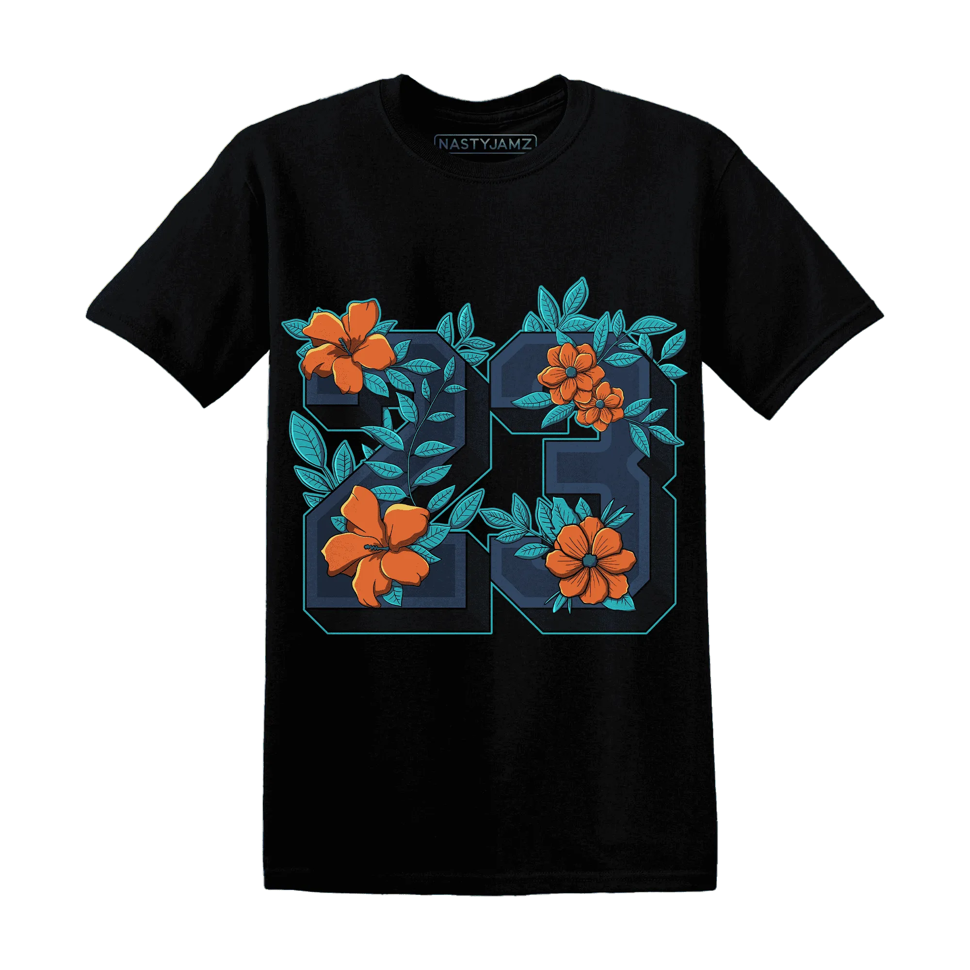 AM-Plus-Drift-Midnight-Navy-Total-Orange-Dusty-Cactus-NastyJamz-T-Shirt-Match-23-Floral