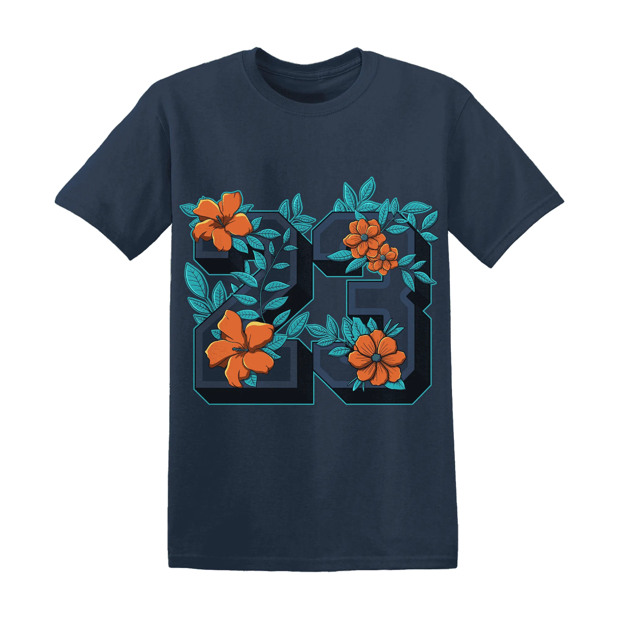 AM-Plus-Drift-Midnight-Navy-Total-Orange-Dusty-Cactus-NastyJamz-T-Shirt-Match-23-Floral