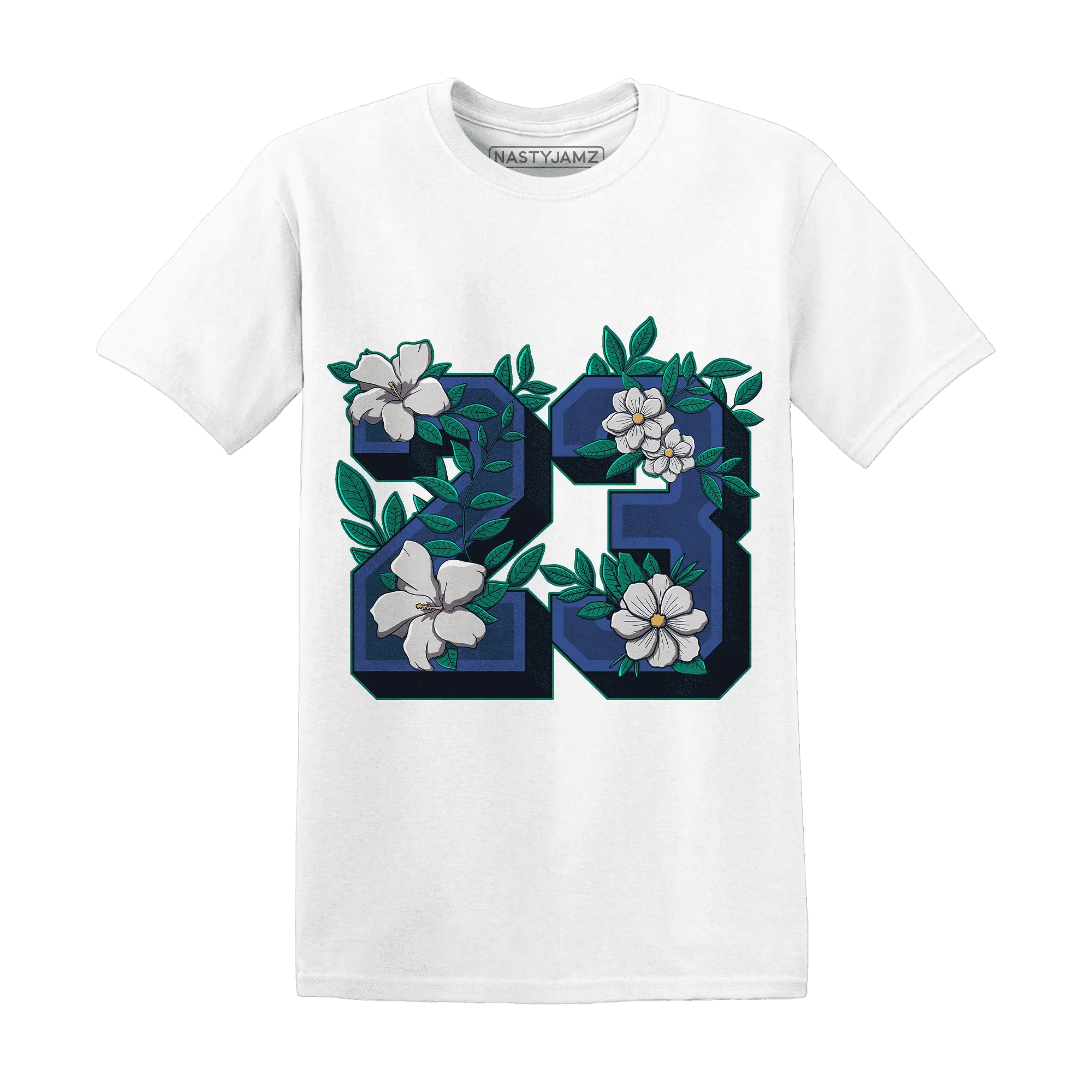 Dunk-Hyper-Royal-Malachite-T-Shirt-Match-23-Floral