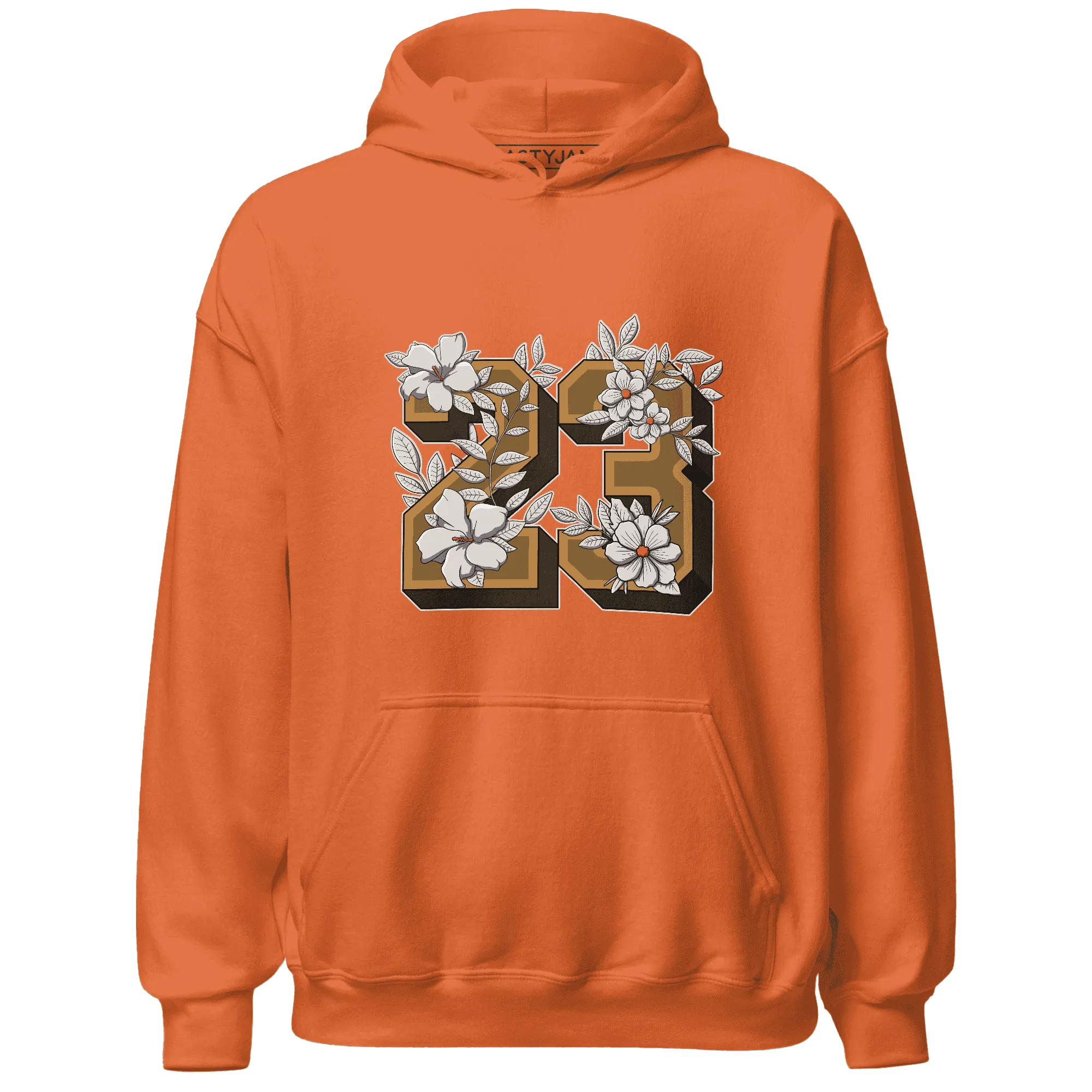 Dunk-Low-Retro-Wheat-Orange-Hoodie-Match-23-Floral