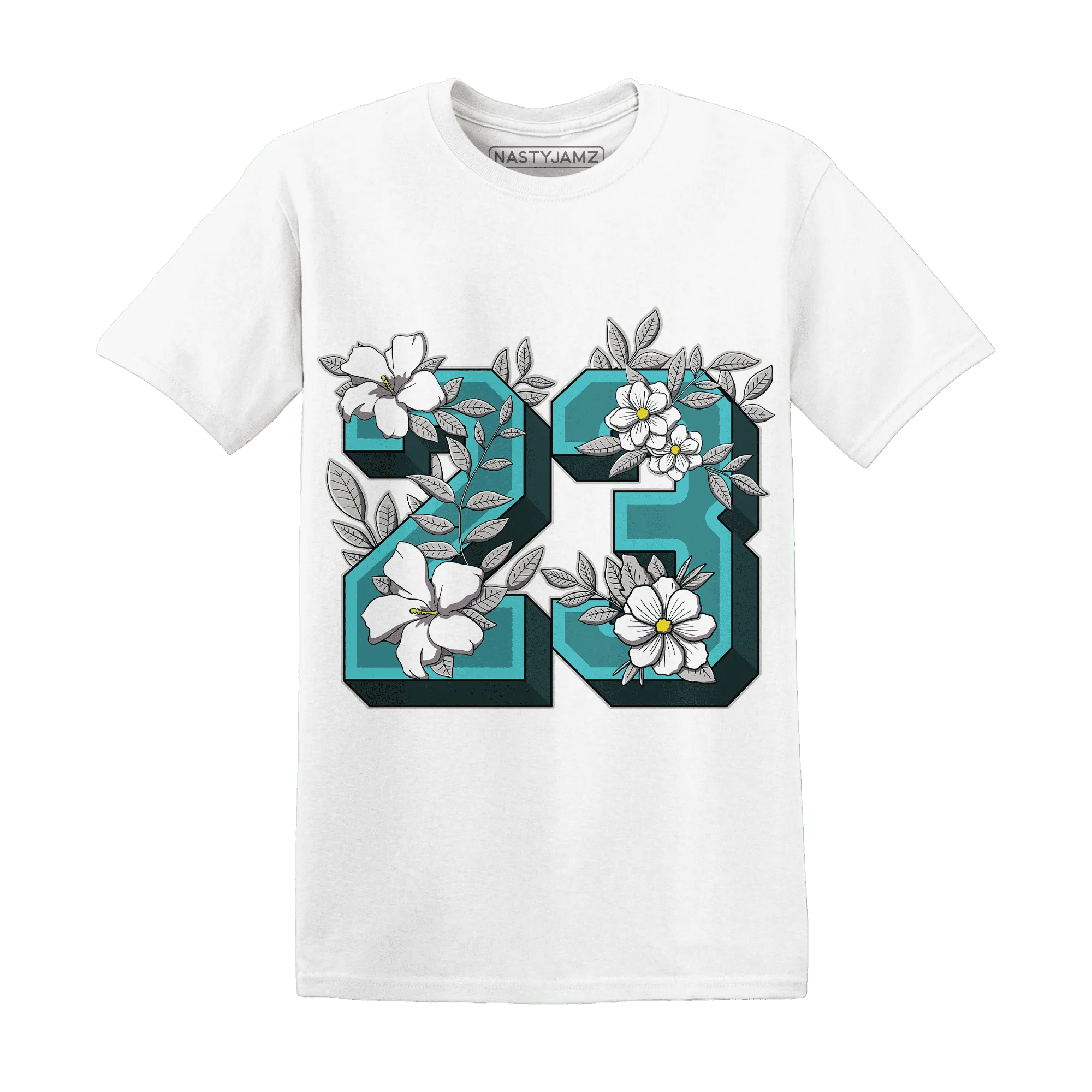NBL-Cyan-Burst-9060-NastyJamz-T-Shirt-Match-23-Floral