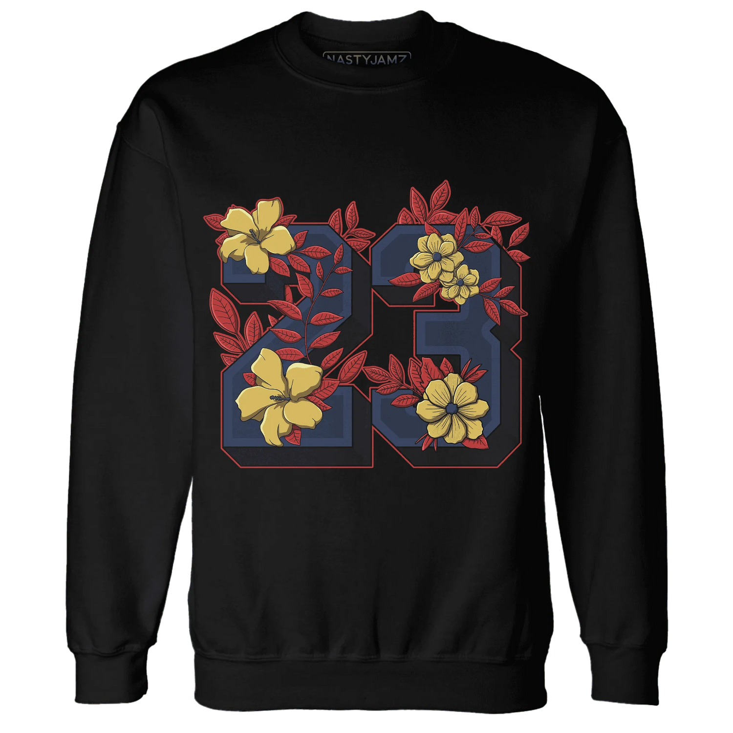 VaporMax-Air-Plus-Midnight-Navy-Gold-Black-NastyJamz-Sweatshirt-Match-23-Floral