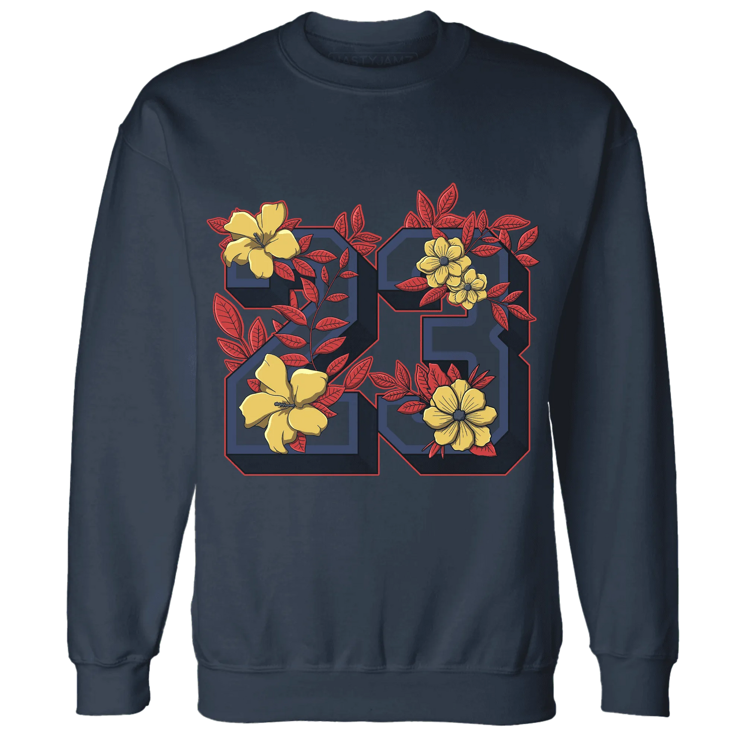 VaporMax-Air-Plus-Midnight-Navy-Gold-Black-NastyJamz-Sweatshirt-Match-23-Floral