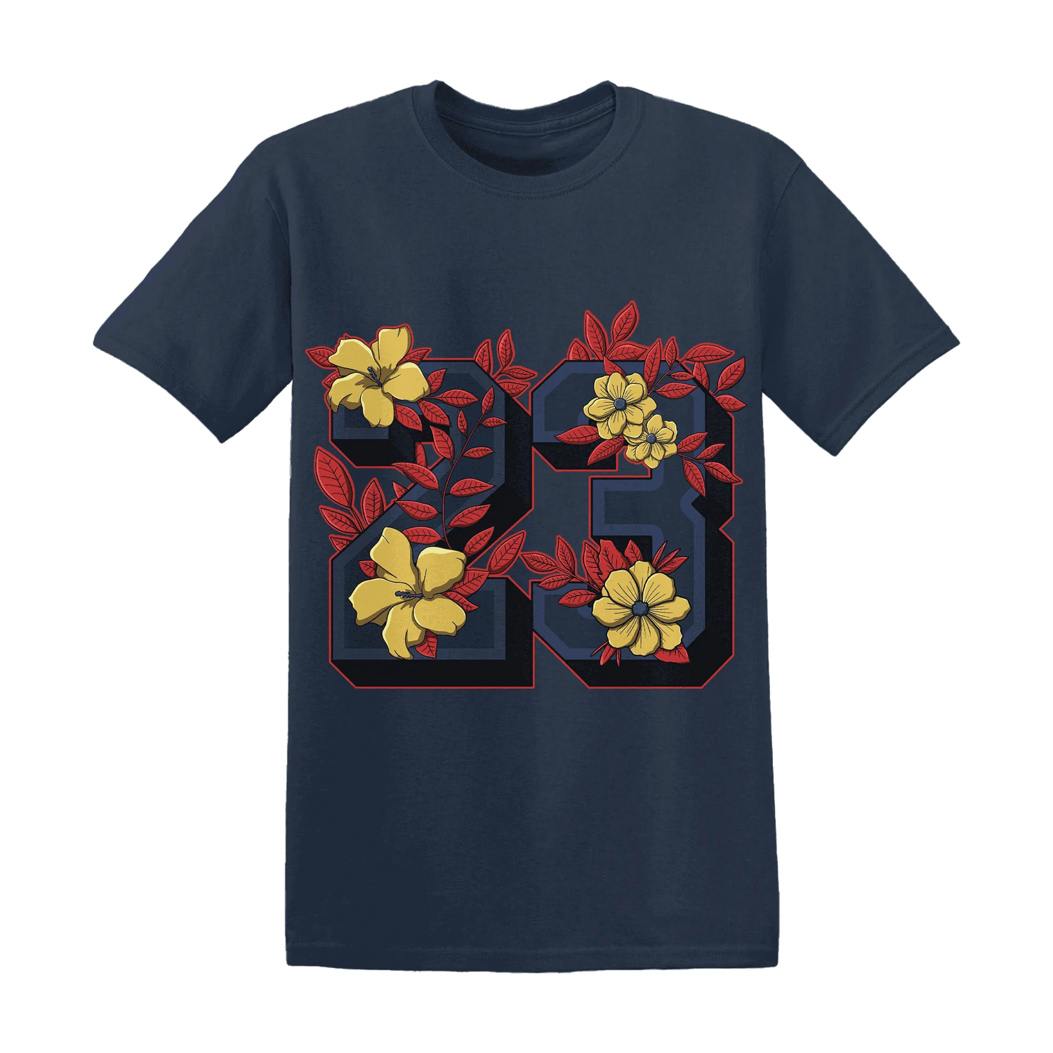 VaporMax-Air-Plus-Midnight-Navy-Gold-Black-NastyJamz-T-Shirt-Match-23-Floral
