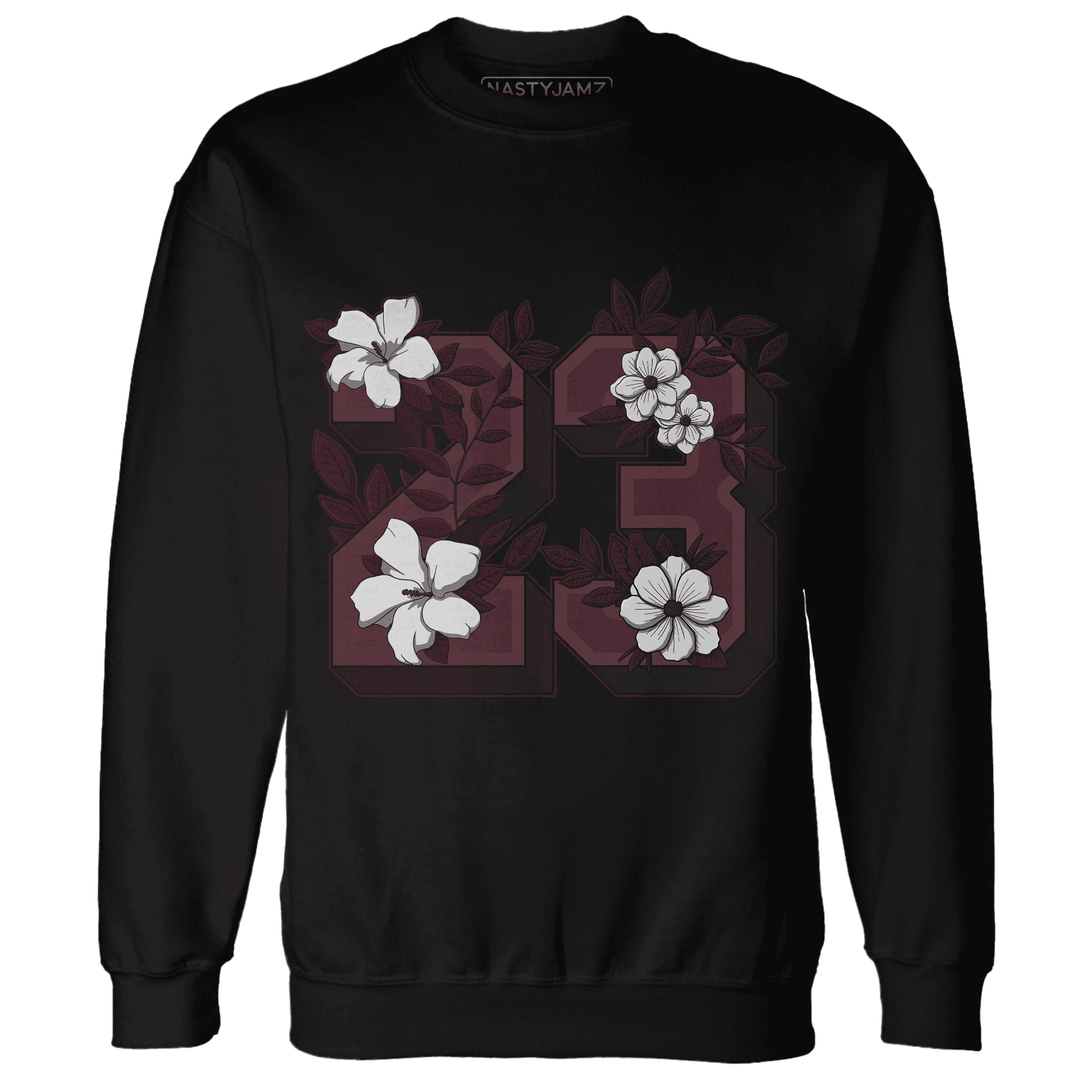 VaporMax-Night-Maron-Burgundy-NastyJamz-Sweatshirt-Match-23-Floral