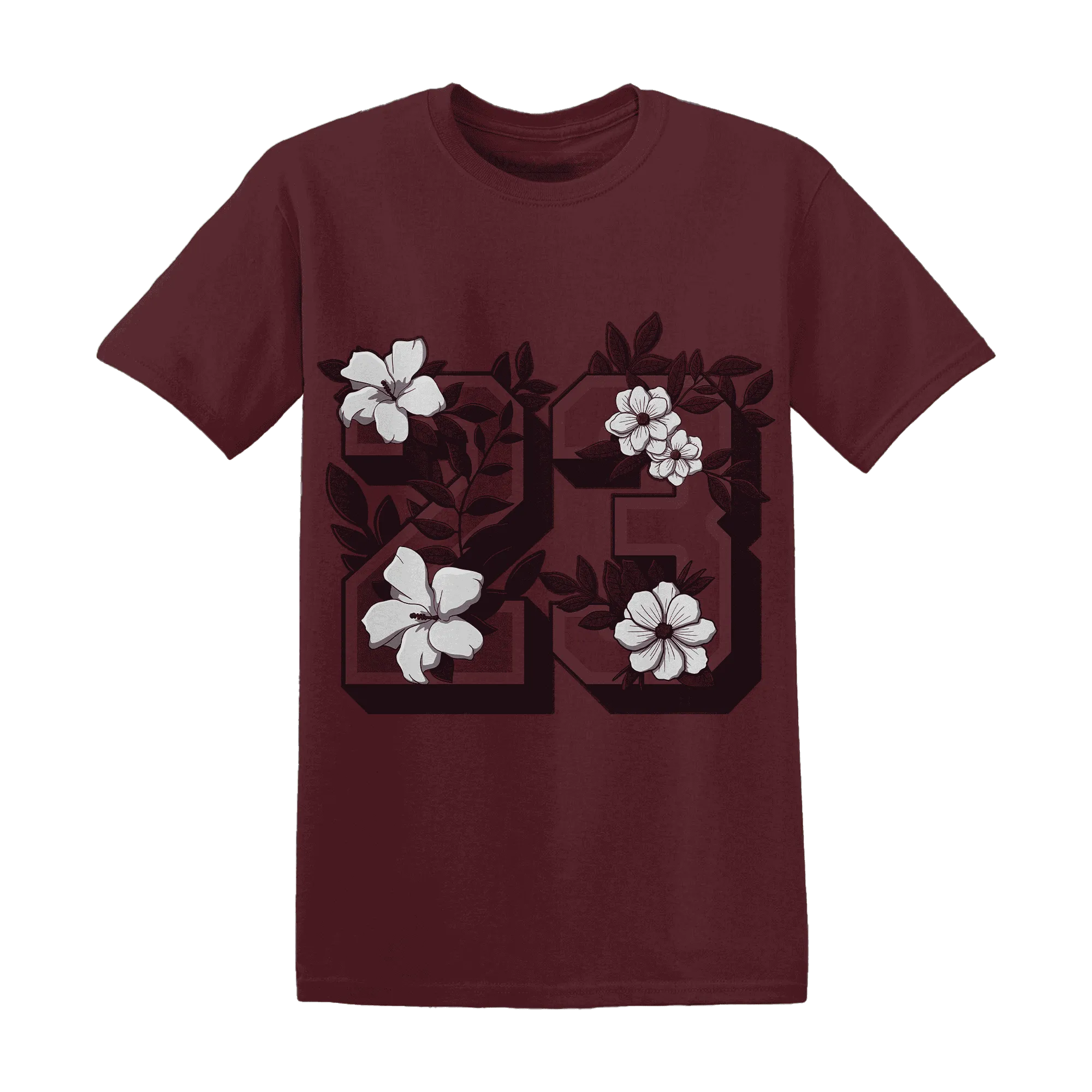 VaporMax-Night-Maron-Burgundy-NastyJamz-T-Shirt-Match-23-Floral