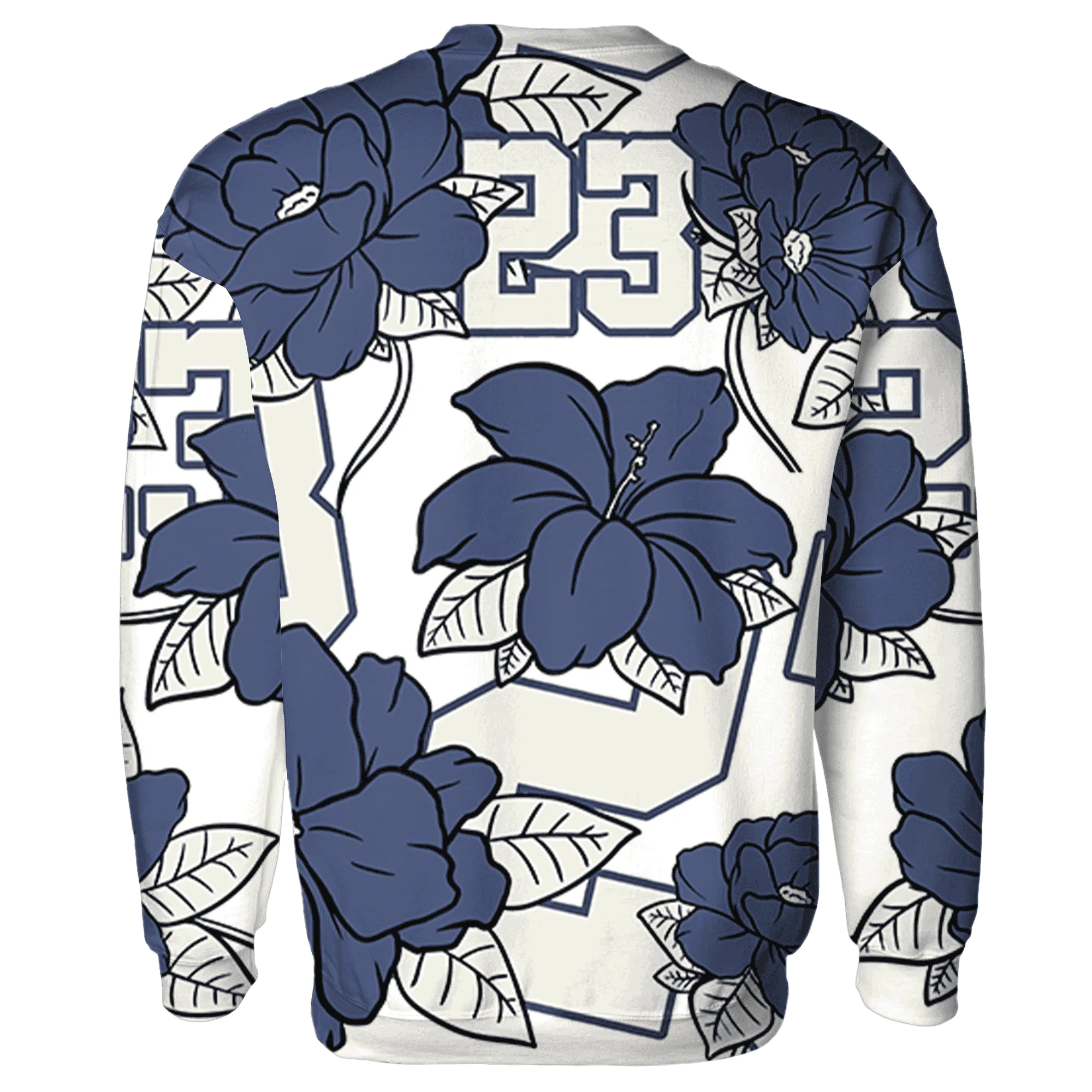 Low-Diffused-Blue-11s-Sweatshirt-Match-23-Floral-3D-Flower