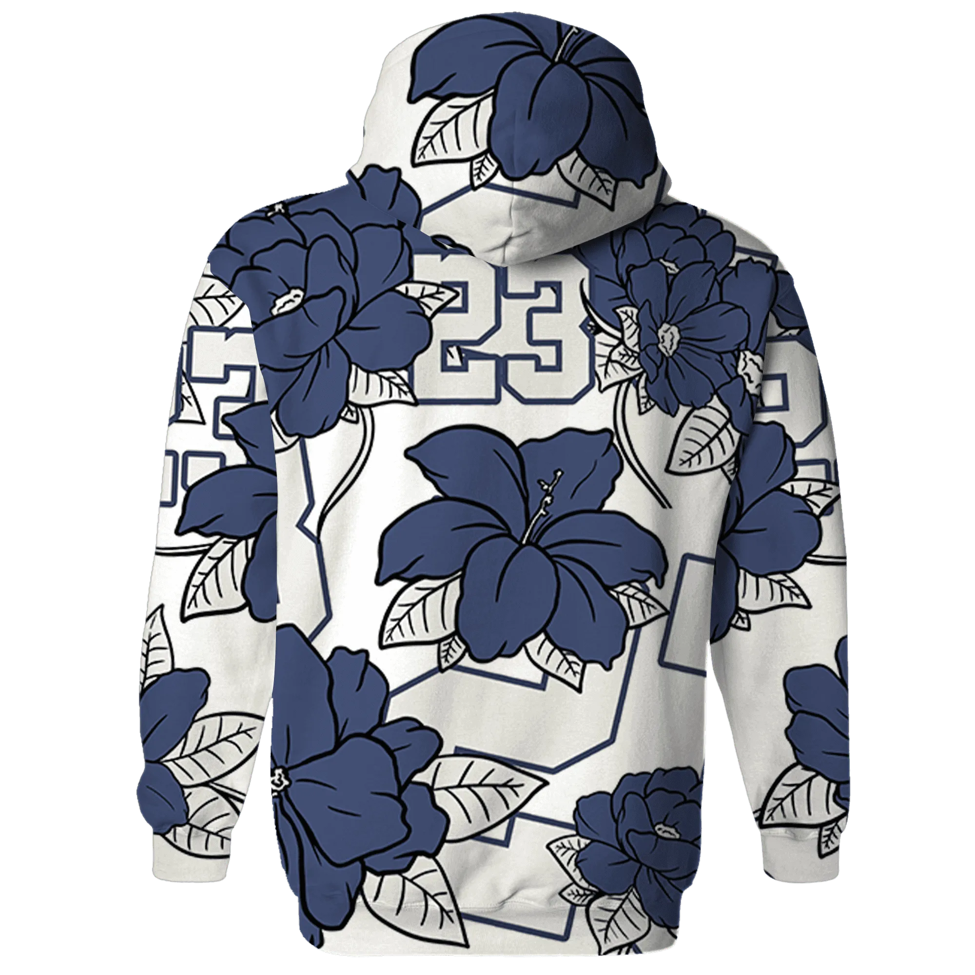 Low-Diffused-Blue-11s-Hoodie-Match-23-Floral-3D-Flower