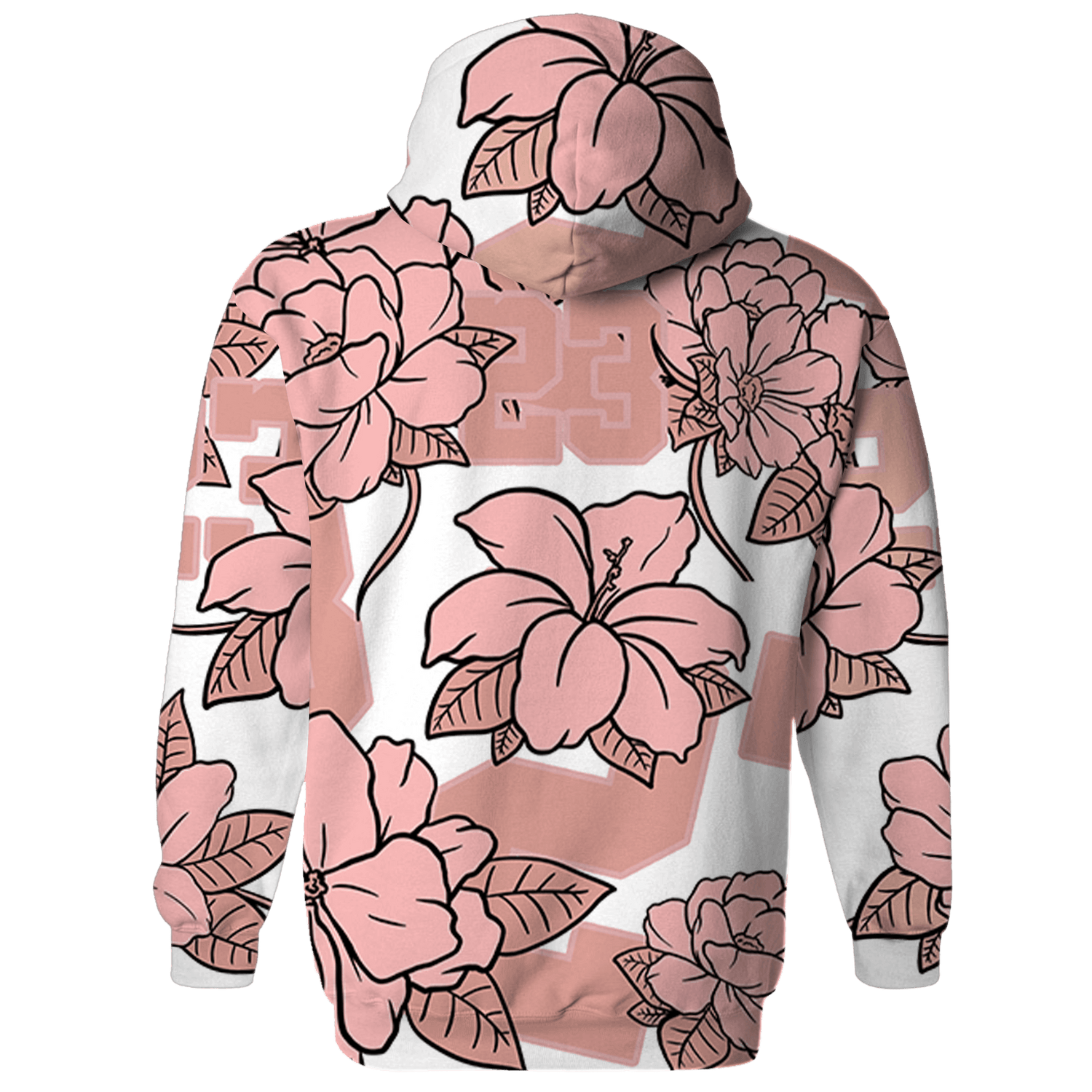 Low Legend Pink 11s Hoodie Match 23 Floral 3D All-Over Print Flower - NastyJamz