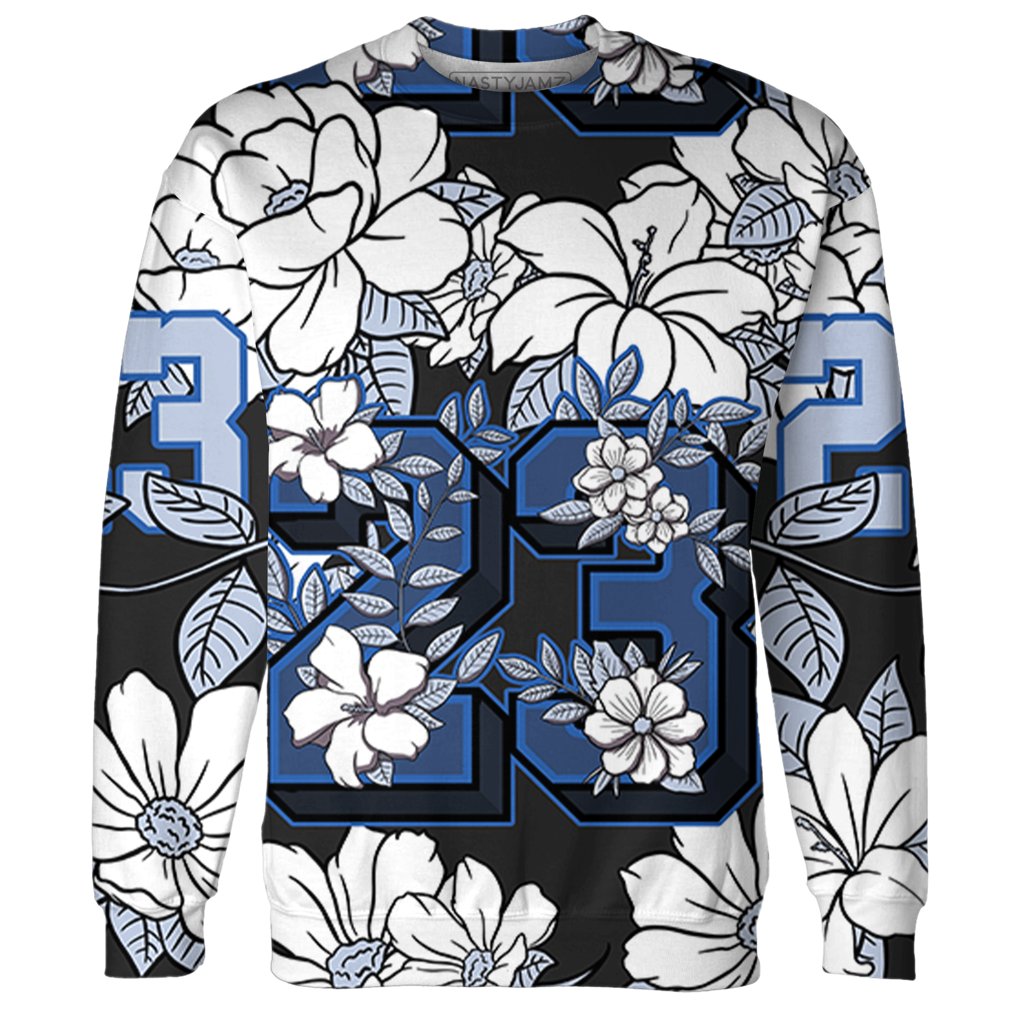 Low Space Jamz 11s Sweatshirt Match 23 Floral 3D All-Over Print Flower - NastyJamz
