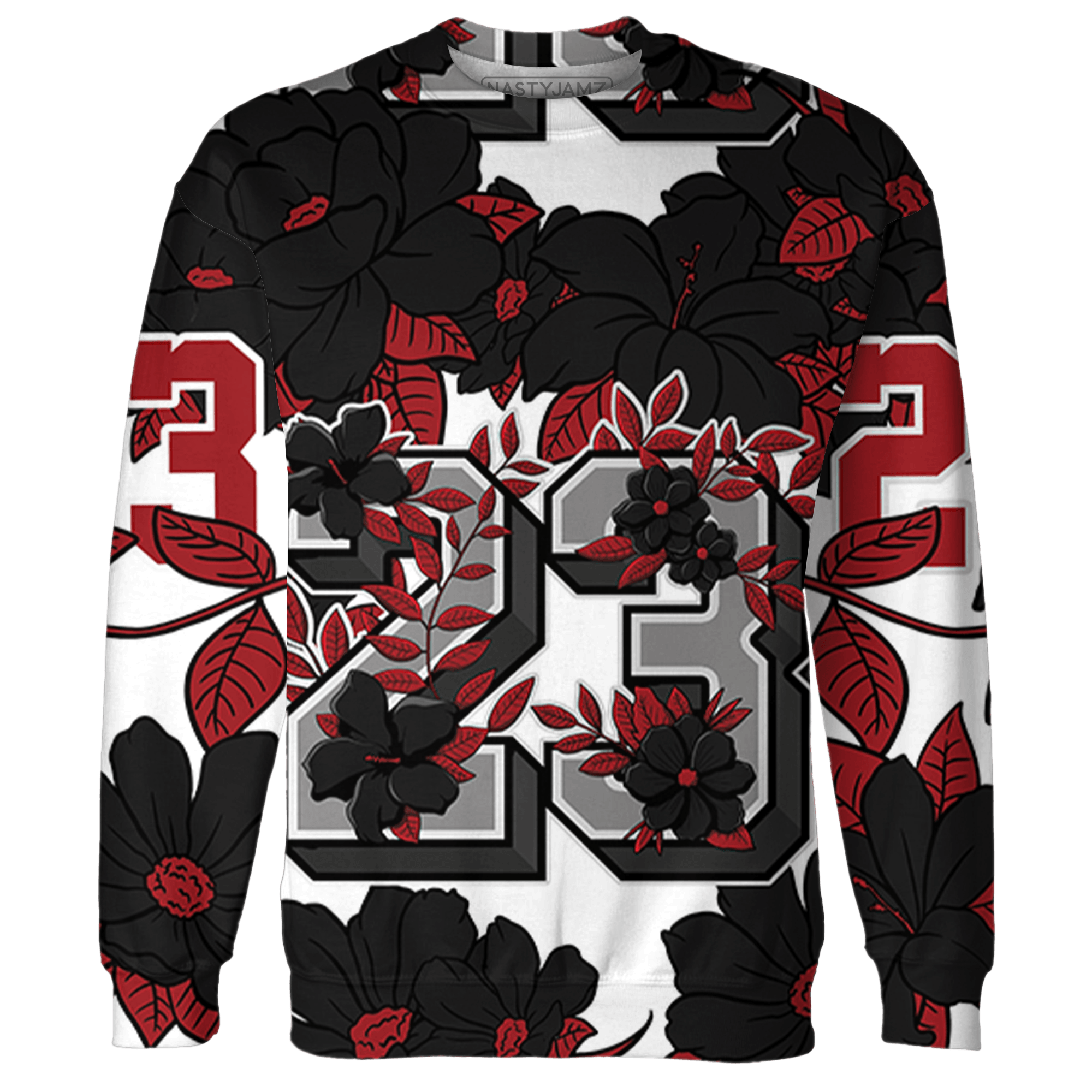 Retro Red Taxi 12s Hoodie Match 23 Floral 3D All-Over Print - NastyJamz