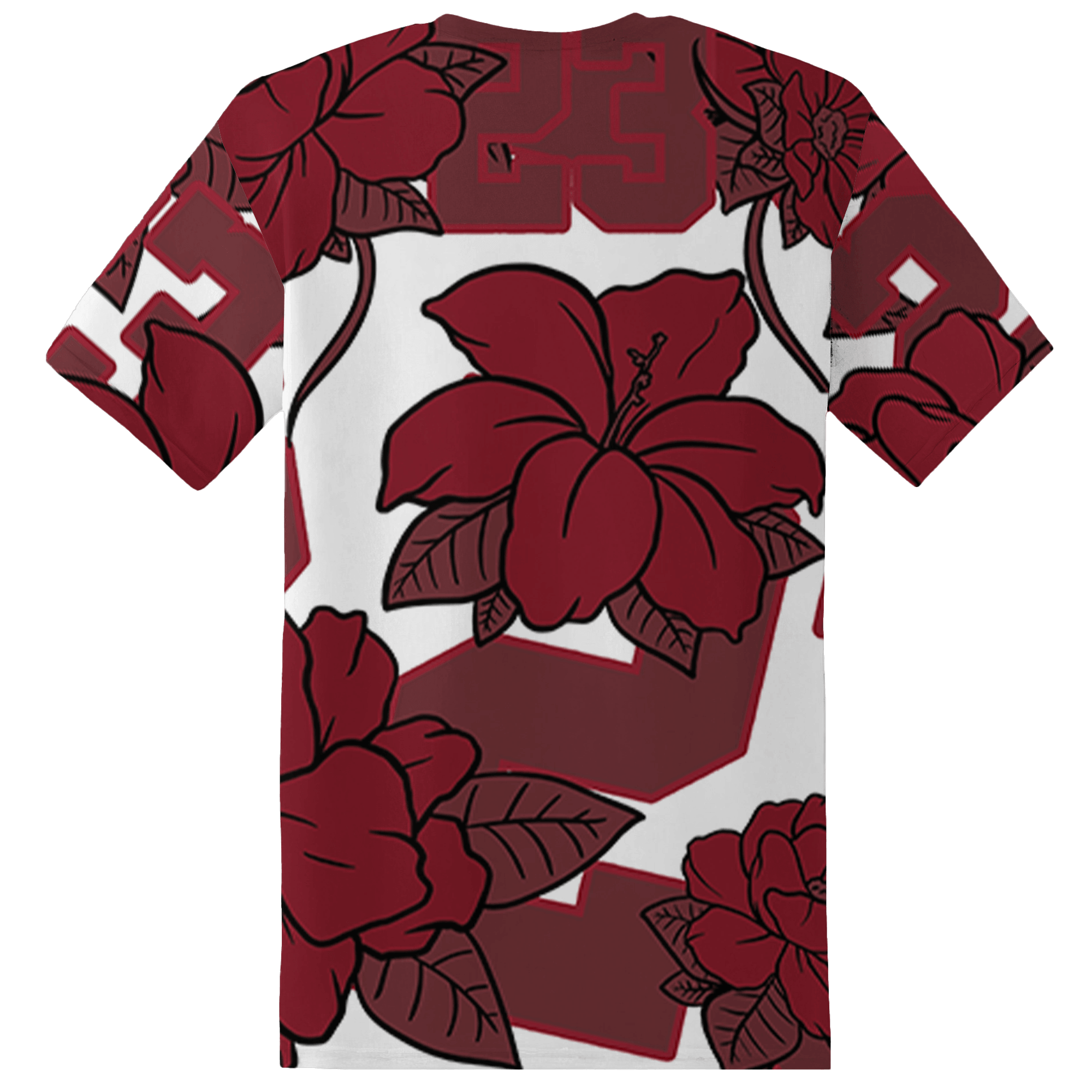 High 85 Metallic Burgundy 1s T Shirt Match 23 Floral 3D All-Over Print Flower - NastyJamz