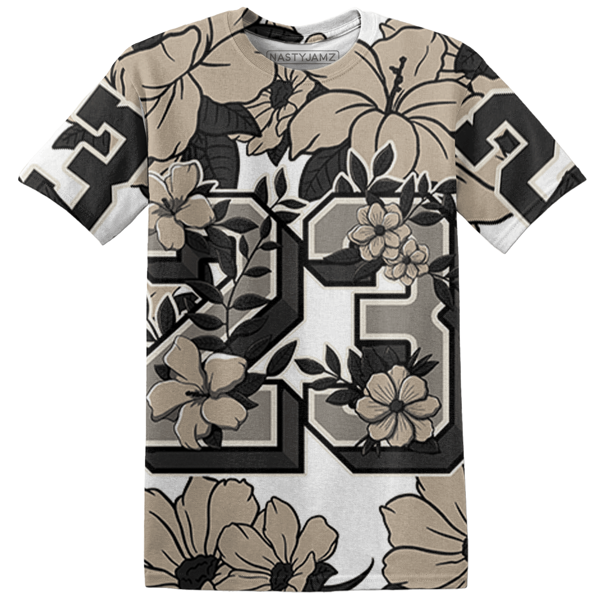 Latte 1s T Shirt Match 23 Floral 3D All-Over Print Flower - NastyJamz