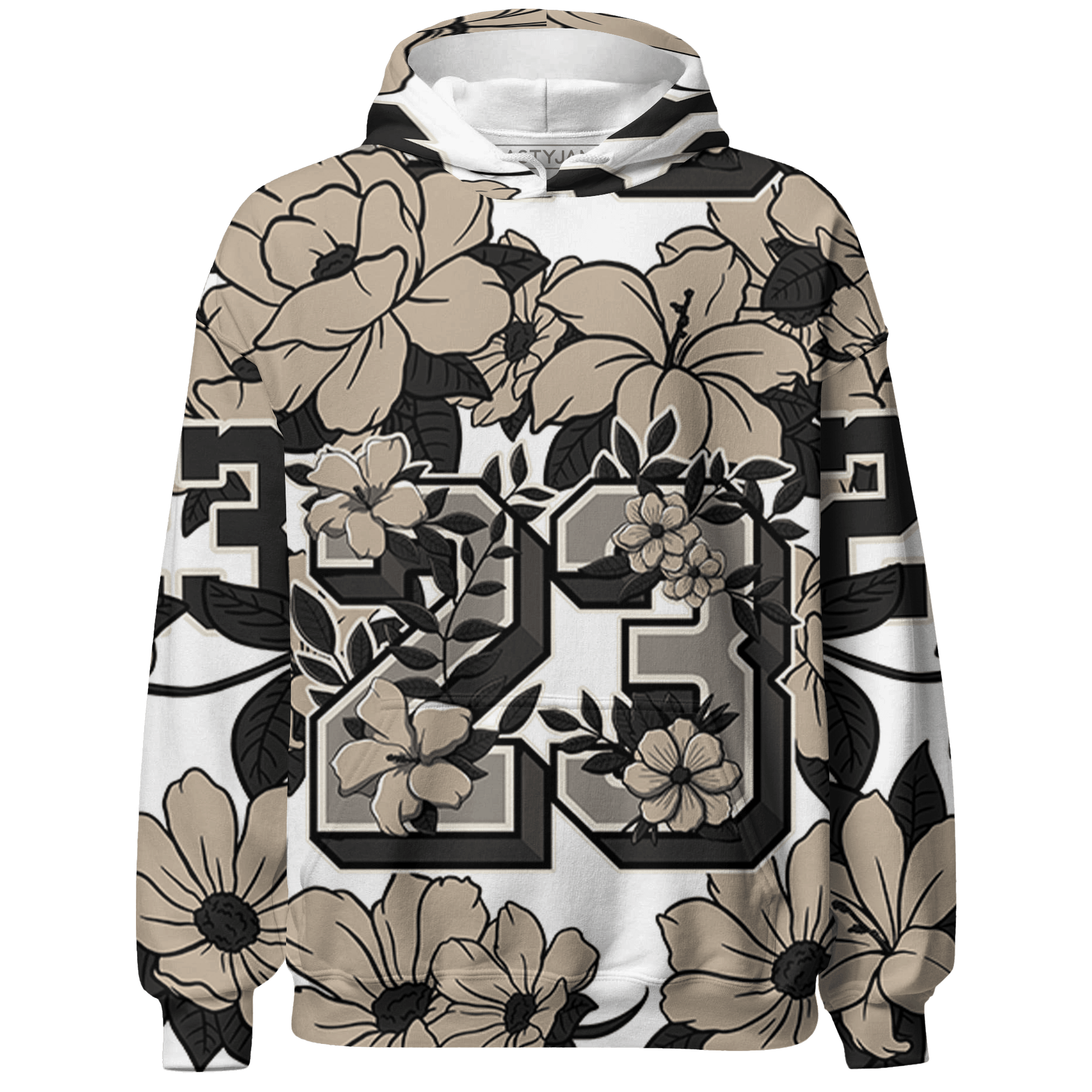 Latte 1s Sweatshirt Match 23 Floral 3D All-Over Print - NastyJamz