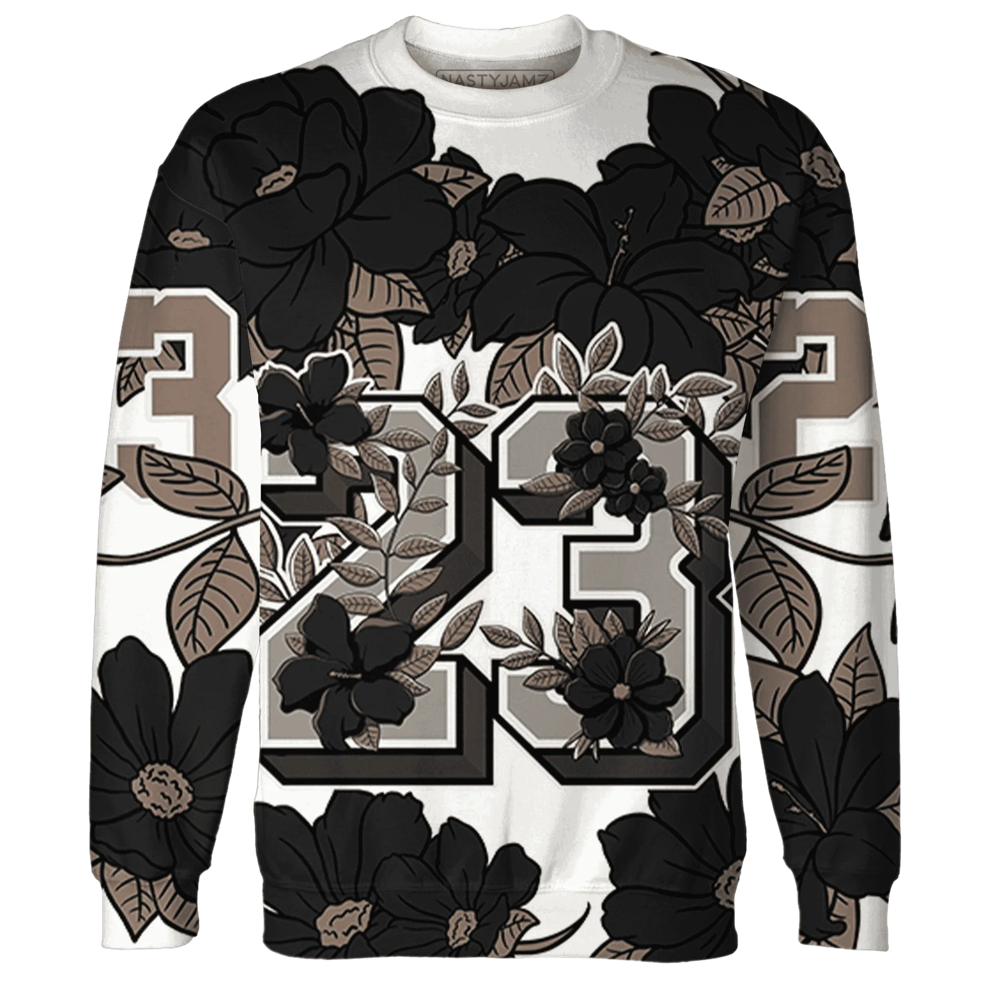 Low-Mocha-1s-Sweatshirt-Match-23-Floral-3D-Flower