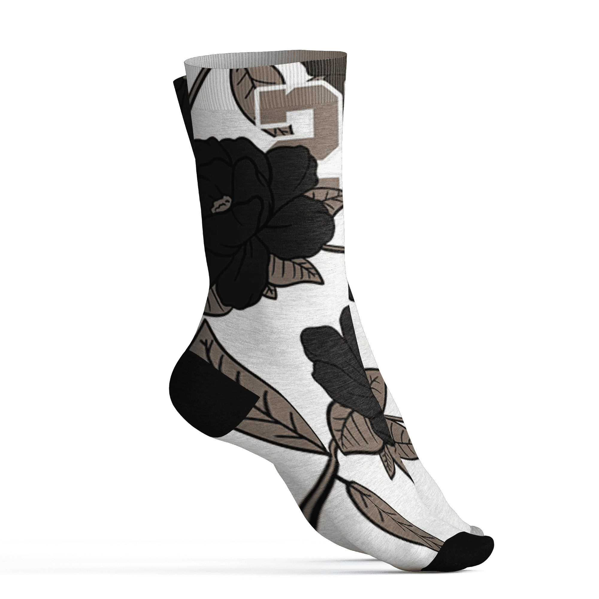 Low-Mocha-1s-Socks-Match-23-Floral-3D-Flower